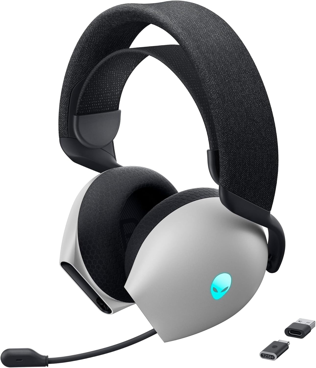 Tri-Mode Wireless Gaming Headset AW725H - Wired/Wireless, Bluetooth 5.3, Audio Output - 20 Hz, Mini-Phone (3.5Mm), Battery Talk Time up to 55 Hrs (Bluetooth), Lunar Light