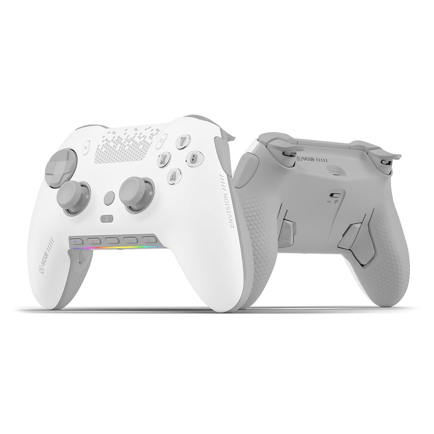 ENVISION PRO Wireless V2 (2025) PC Only Gaming Controller – Anti-Drift Thumbsticks – Five Remappable G-Keys – Remappable Back Paddles – Instant Triggers – White