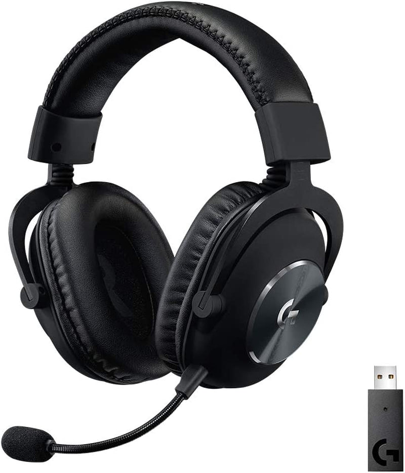 PRO X Wireless LIGHTSPEED Gaming Headset with Blue VO!CE Mic Filter Tech, 50 Mm PRO-G Drivers, and DTS Headphone:X 2.0 Surround Sound, 20+ Hour Battery Life - Black
