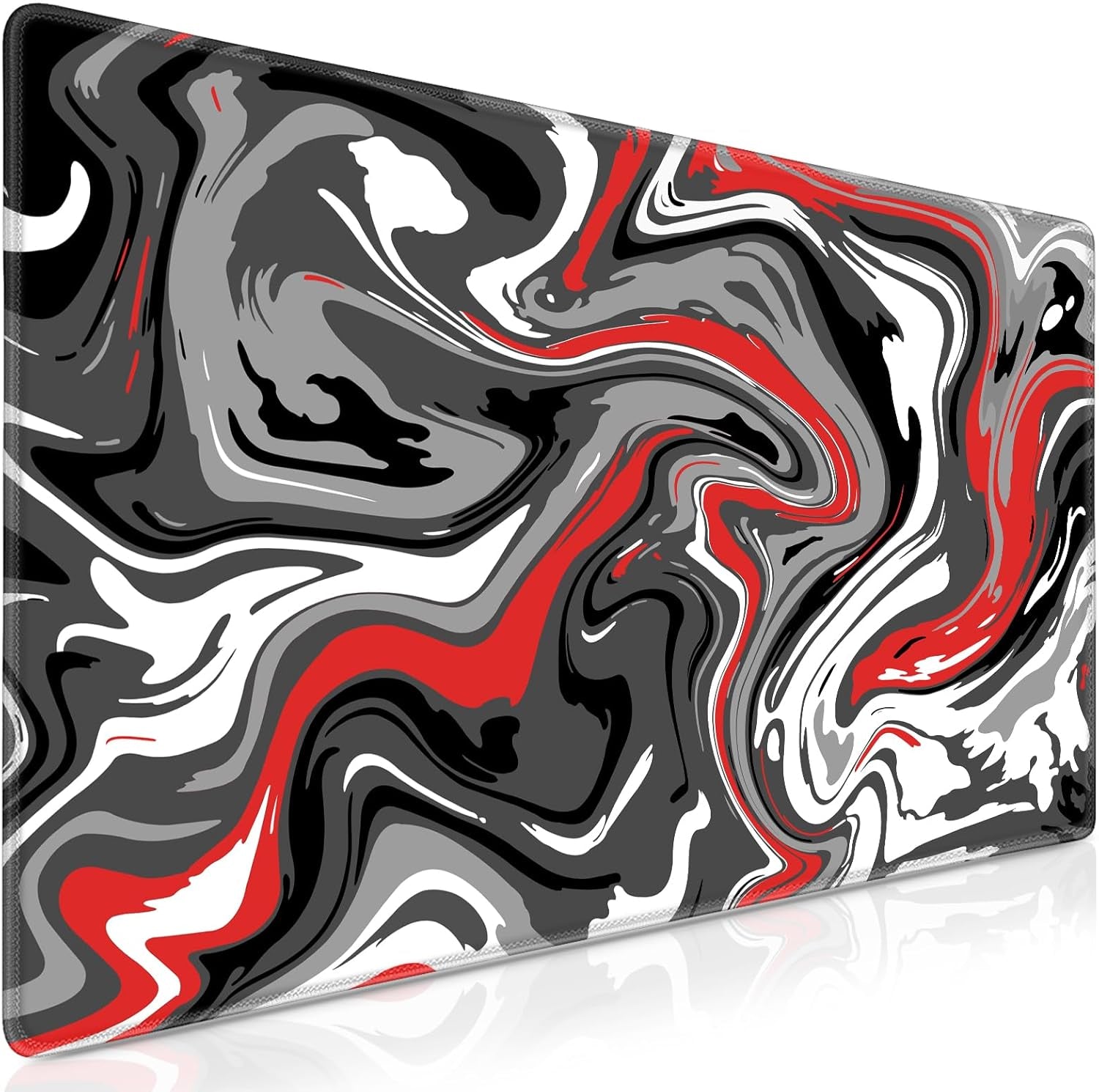 Gaming Mouse Pad, Fluid Pattern Mouse Pad 31.5X11.8Inch Large Extended Computer Mouse Mat Keyboard Full Desk Mousepad for Gaming, Office, Home