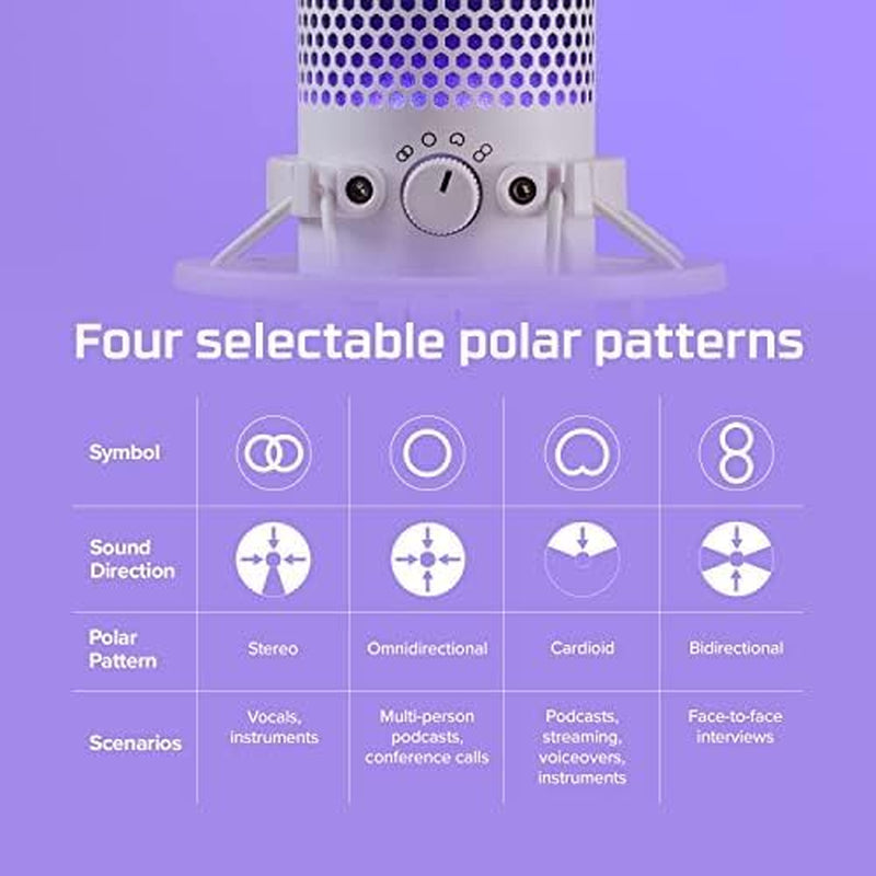 Quadcast S – RGB USB Condenser Microphone for PC, PS4, PS5 and Mac, Anti-Vibration Shock Mount, 4 Polar Patterns, Pop Filter, Gain Control, Gaming, Streaming, Podcasts, Twitch, Youtube, Discord
