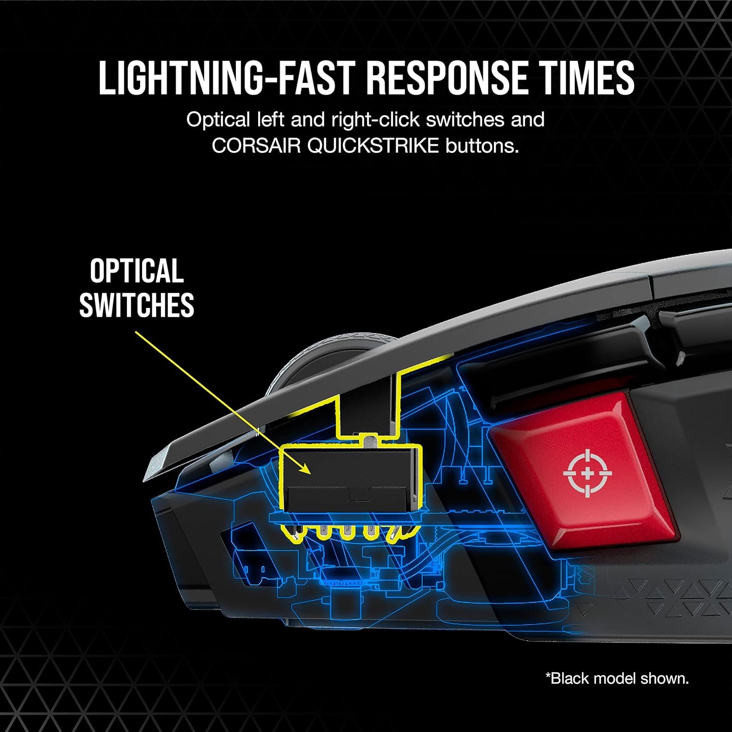 M65 RGB Ultra Wireless Tunable FPS Gaming Mouse - Sub-1Ms Slipstream Wireless Technology, 26,000 DPI Optical Sensor, up to 120 Hours of Battery Life, 8 Programmable Buttons - White