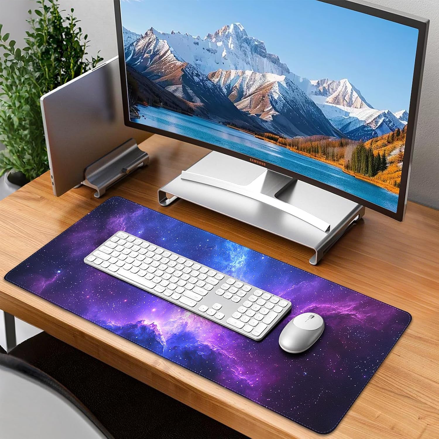 Mouse Pad Gaming - Desk Mat for Keyboard and Mouse - Large Mouse Pads for Desk, Gaming Mousepad with Non-Slip Base, Desk Pad (31.5" X 11.8") for Gaming, Office and Home (Galaxy Space)