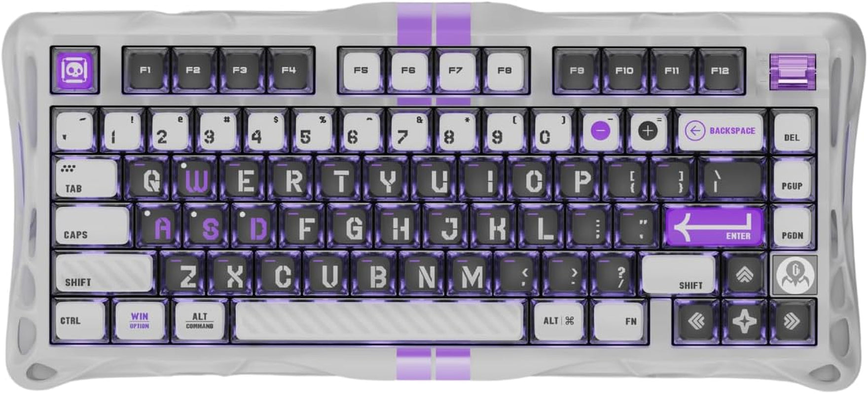 Mercury V75 HE Keyboard – 75% Hall‑Effect Magnetic‑Switch Gaming Keyboard, 79‑Key, 8000 Hz Polling, 0.005RT, Wired USB-C, RGB Backlit, Adjustable Actuation, Semi‑Aluminum Chassis -Mecha Gray
