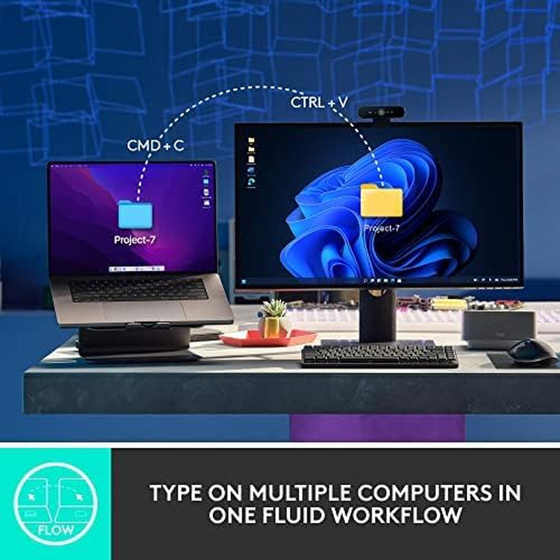 MX Mechanical Wireless Illuminated Performance Keyboard, Tactile Quiet Switches, Backlit Keys, Bluetooth, USB-C, Macos, Windows, Linux, Ios, Android, Metal, ‎Graphite
