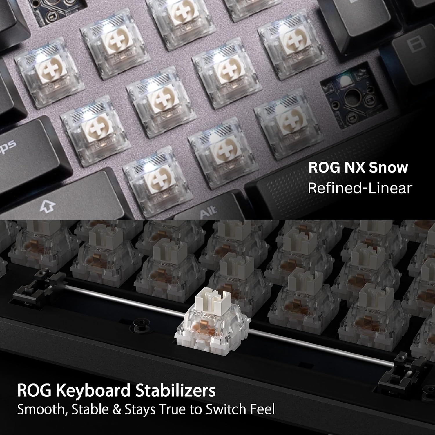 ROG Strix Scope II 96 Wireless Gaming Keyboard, Tri-Mode Connection, Dampening Foam & Switch-Dampening Pads, Hot-Swappable Pre-Lubed ROG NX Snow Switches, PBT Keycaps, Rgb-Black