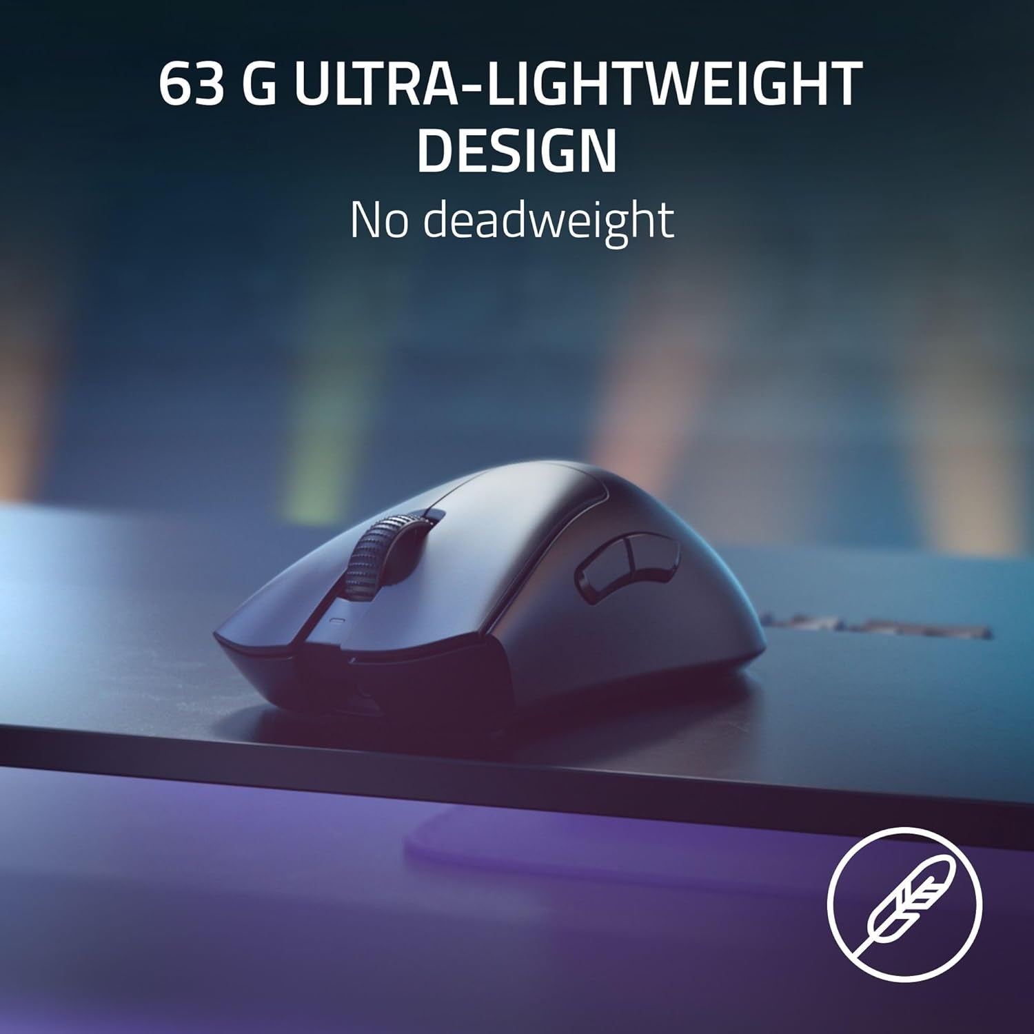 Deathadder V3 Pro Wireless Gaming Mouse + Hyperpolling Wireless Dongle: 63G Ultra Lightweight - Focus Pro 30K Optical Sensor - Optical Switches Gen-3-5 Programmable Buttons - Black