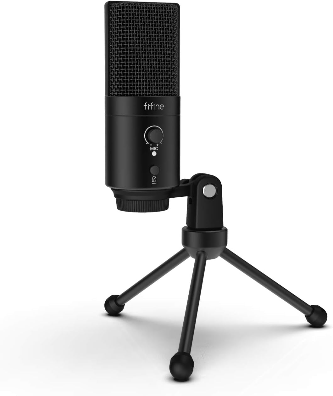 USB Desktop PC Microphone with Pop Filter for Computer and Mac, Studio Condenser Mic with Gain Knob Mute Button Headphone Jack for Gaming Streaming Recording Youtube, Extra USB-C Plug-K683A