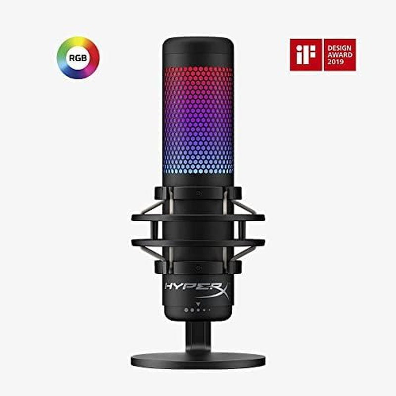 Quadcast S – RGB USB Condenser Microphone for PC, PS4, PS5 and Mac, Anti-Vibration Shock Mount, 4 Polar Patterns, Pop Filter, Gain Control, Gaming, Streaming, Podcasts, Twitch, Youtube, Discord