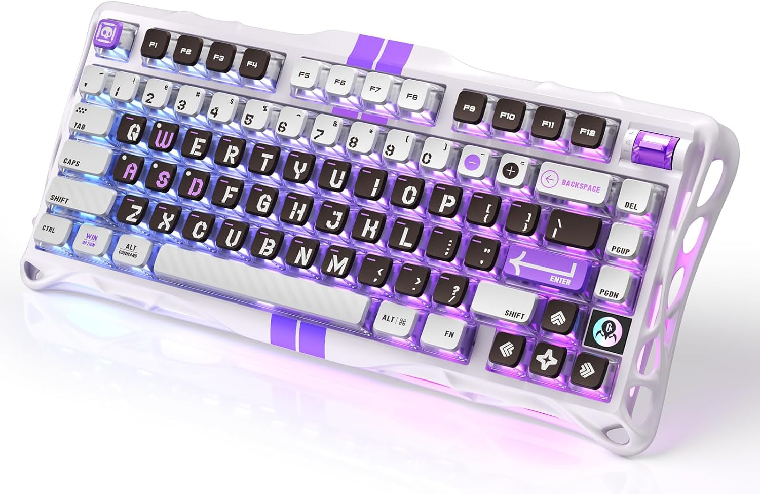 Mercury V75 HE Keyboard – 75% Hall‑Effect Magnetic‑Switch Gaming Keyboard, 79‑Key, 8000 Hz Polling, 0.005RT, Wired USB-C, RGB Backlit, Adjustable Actuation, Semi‑Aluminum Chassis -Mecha Gray