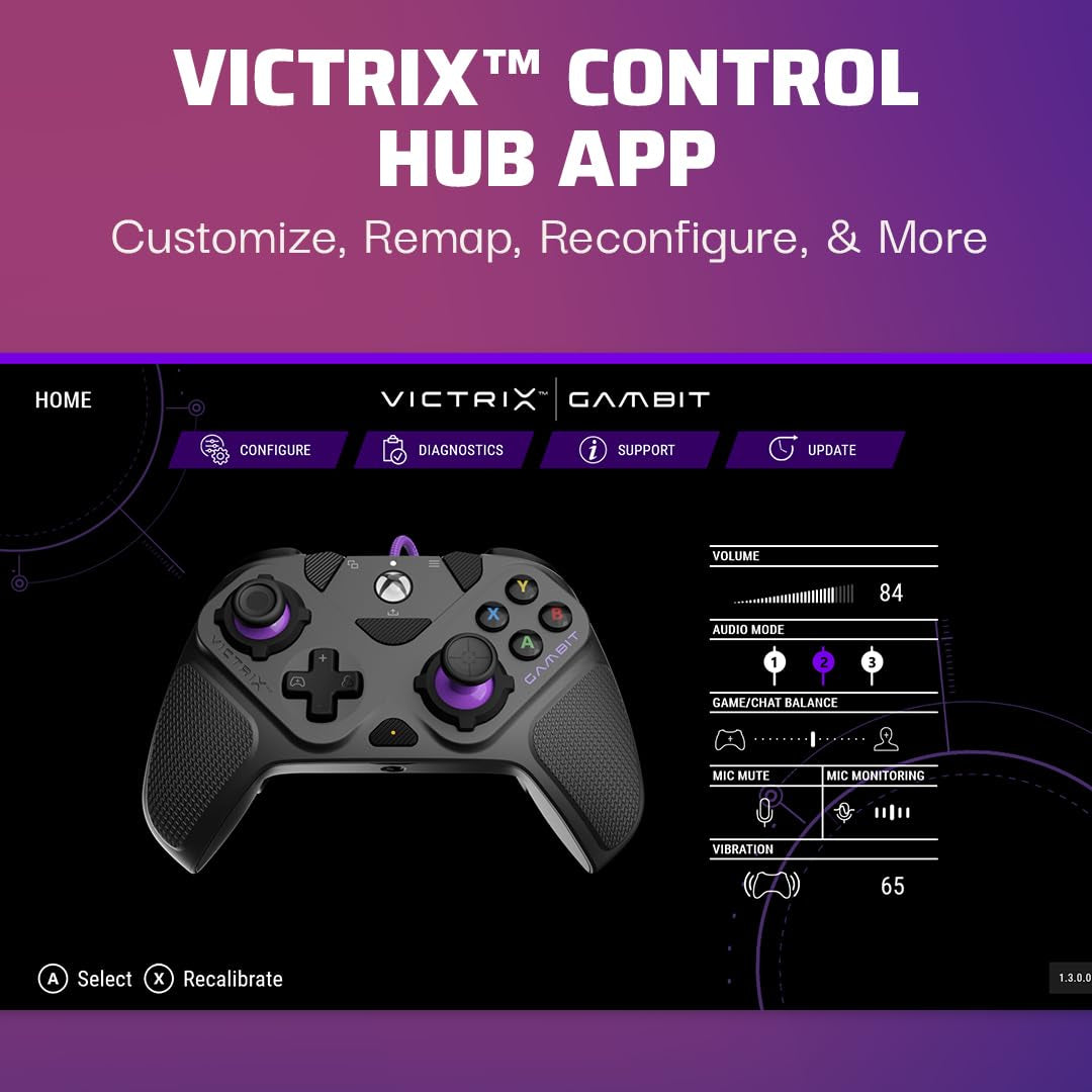 Victrix Gambit Prime Wired Tournament Controller - Xbox Series X|S, Xbox One, and Windows 10/11 PC