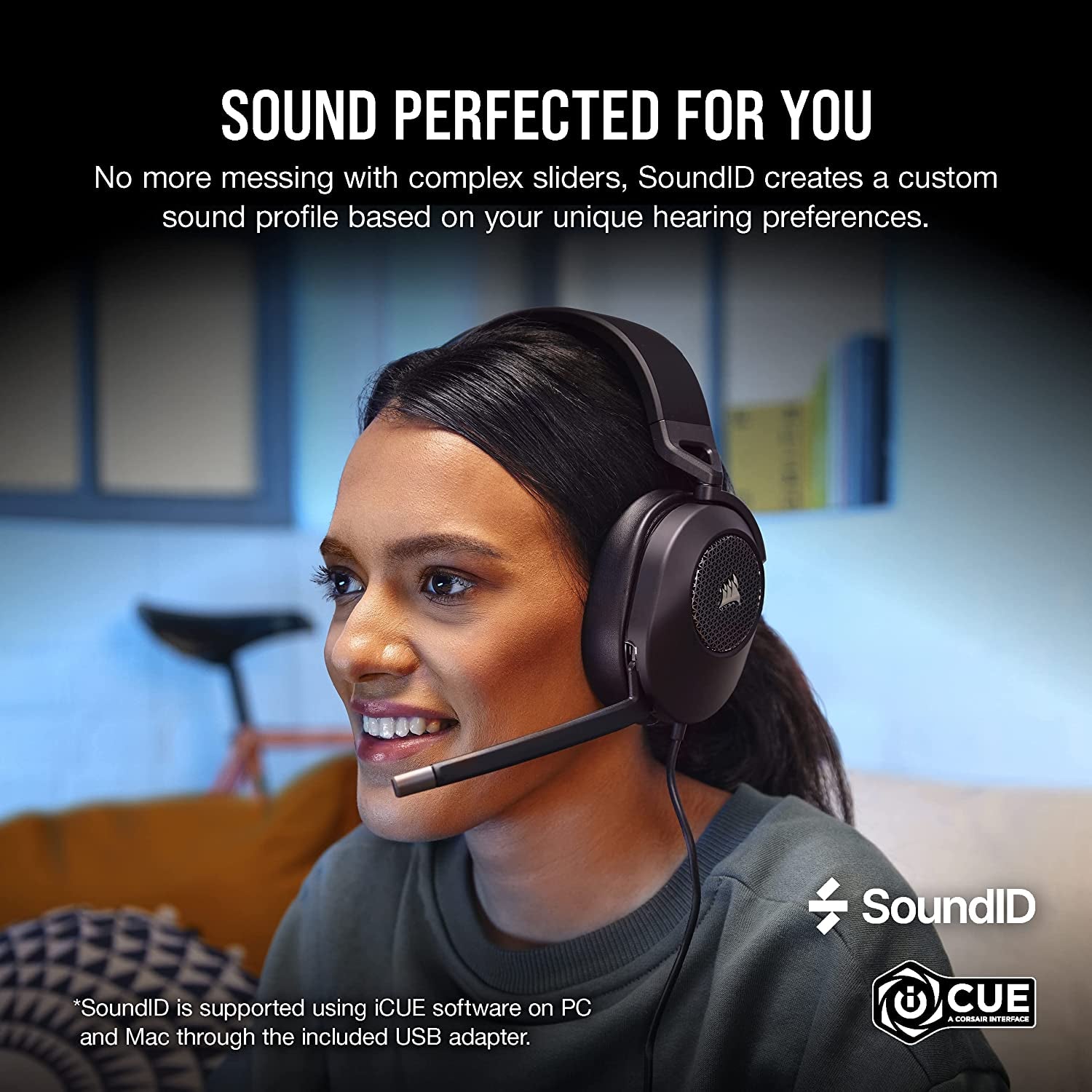 HS65 SURROUND Multiplatform Wired Gaming Headset – Dolby Atmos – Sonarworks Soundid – Icue Compatible – PC, Mac, PS5, PS4, Xbox, Nintendo Switch, Mobile – Carbon