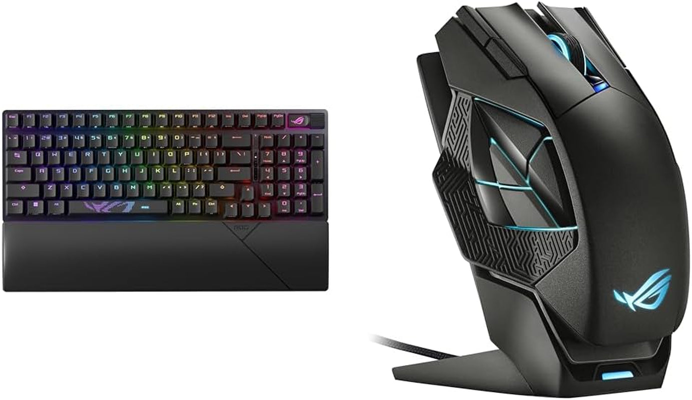 ROG Strix Scope II 96 Wireless Gaming Keyboard & ROG Spatha X Wireless Gaming Mouse (Magnetic Charging Stand