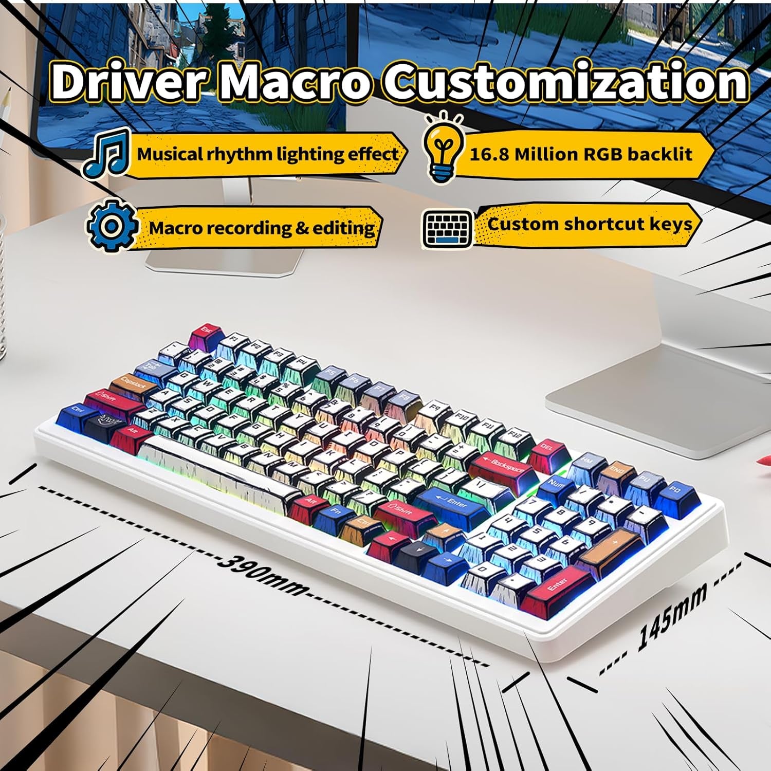 X  F99 Wireless Gaming Keyboard, Bluetooth Mechanical Keyboard Hot Swappable Custom Creamy Computer Keyboards, RGB Backlit, Tri-Mode Bt5.0/2.4Ghz/Usb-C, Gasket Structure, Pre-Lubed Linear Switches