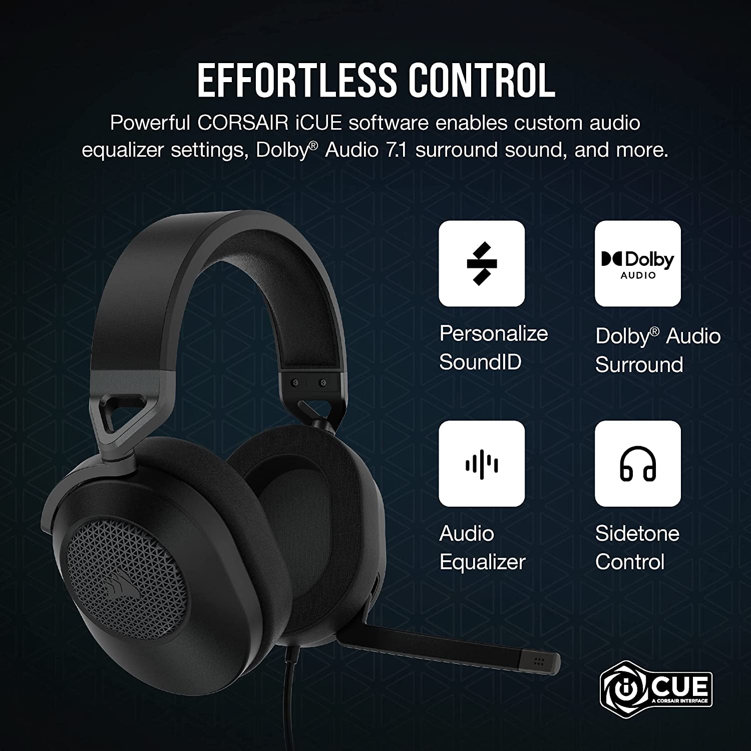 HS65 SURROUND Multiplatform Wired Gaming Headset – Dolby Atmos – Sonarworks Soundid – Icue Compatible – PC, Mac, PS5, PS4, Xbox, Nintendo Switch, Mobile – Carbon