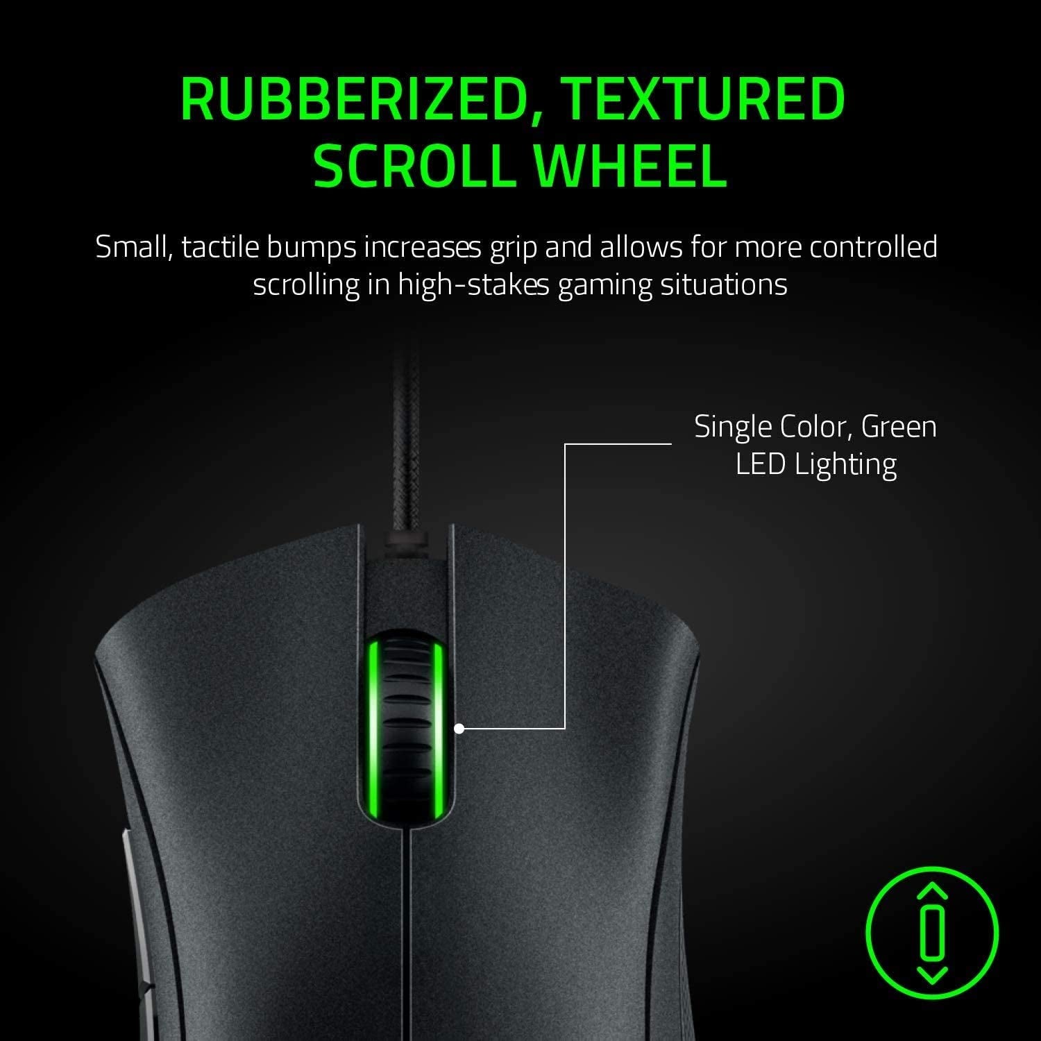 Deathadder Essential Gaming Mouse: 6400 DPI Optical Sensor - 5 Programmable Buttons - Mechanical Switches - Rubber Side Grips - Classic Black