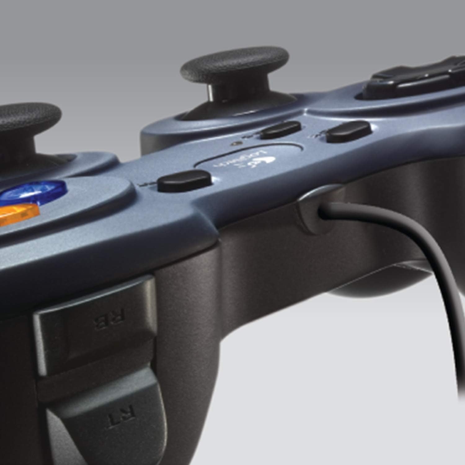 G F310 Wired Gamepad Controller Console like Layout 4 Switch D-Pad PC - Blue/Black