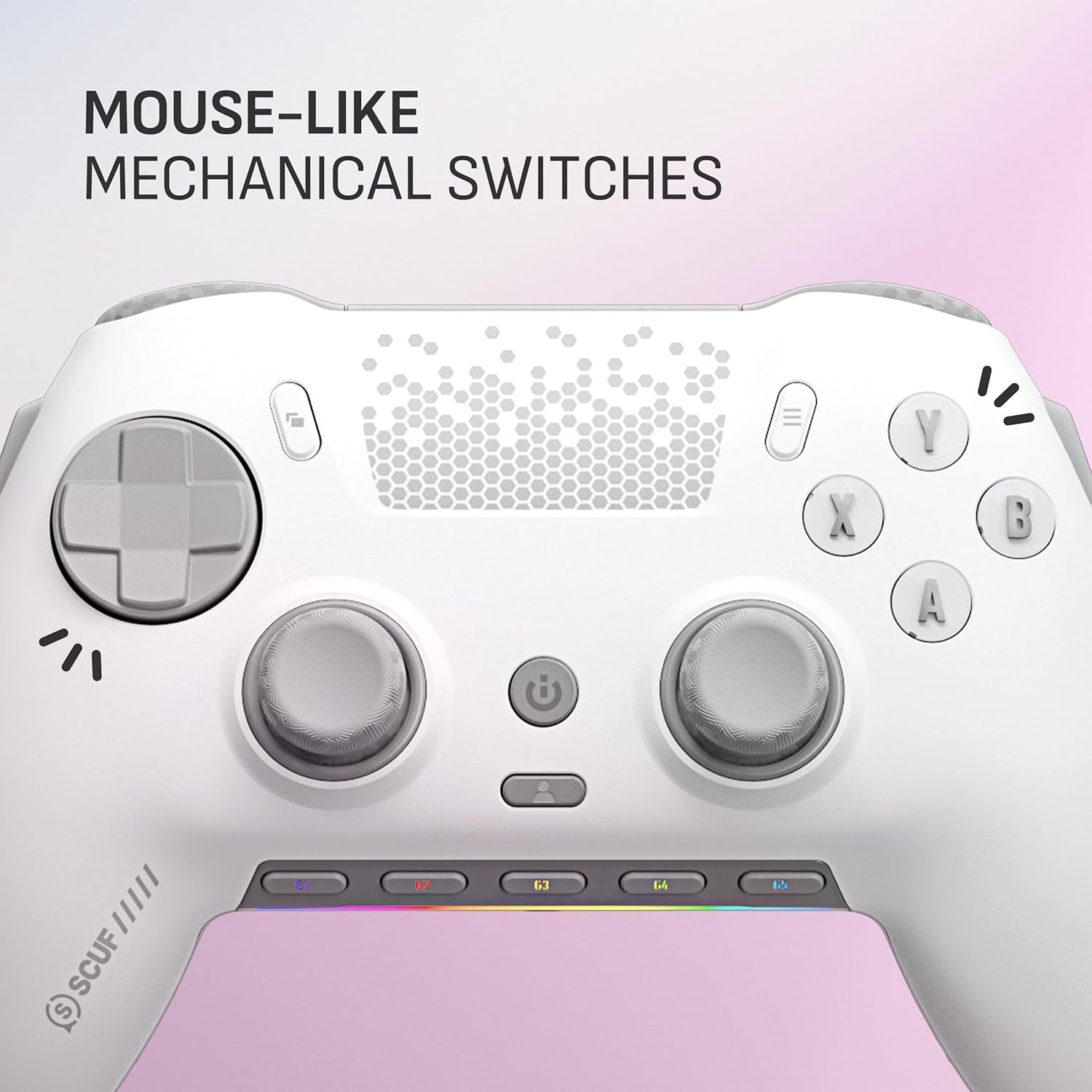 ENVISION PRO Wireless V2 (2025) PC Only Gaming Controller – Anti-Drift Thumbsticks – Five Remappable G-Keys – Remappable Back Paddles – Instant Triggers – White