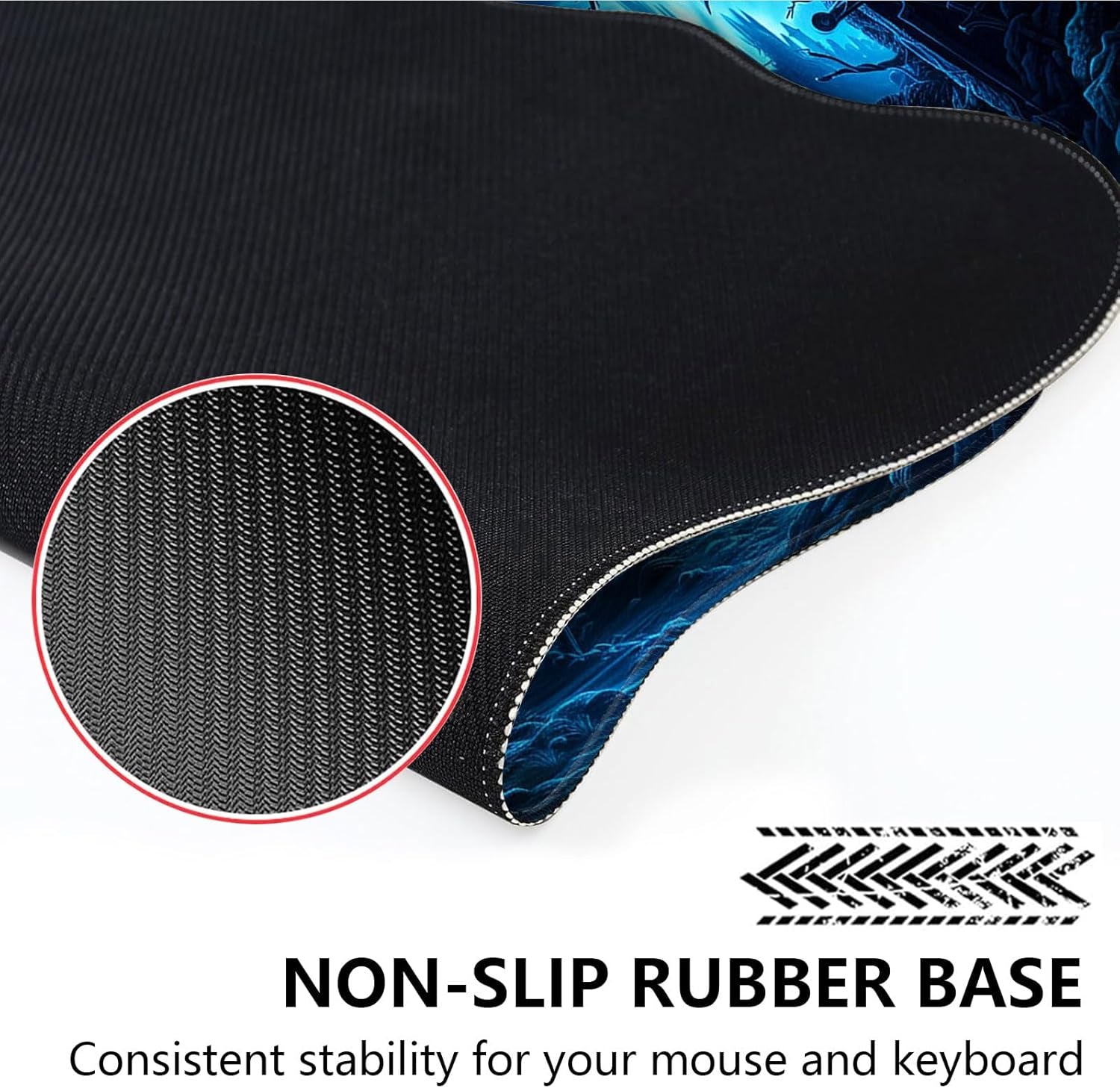 Extended Gaming Mouse Pad (35.4 X 15.7 In) Non-Slip Rubber Base, Large Mousepad XXL, Stitched Edges, Big Mouse Pad for Office, Gaming, & Home Use, Ominous Graveyard