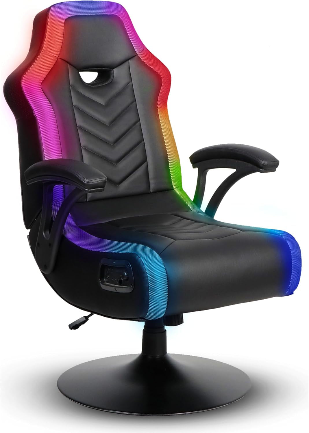 PC Computer Gaming Desk Chair, Built-In Audio, College Dorm Essentials for Guys and Girls, Gamers, Bedroom, Dorm Room Essentials, Foldable