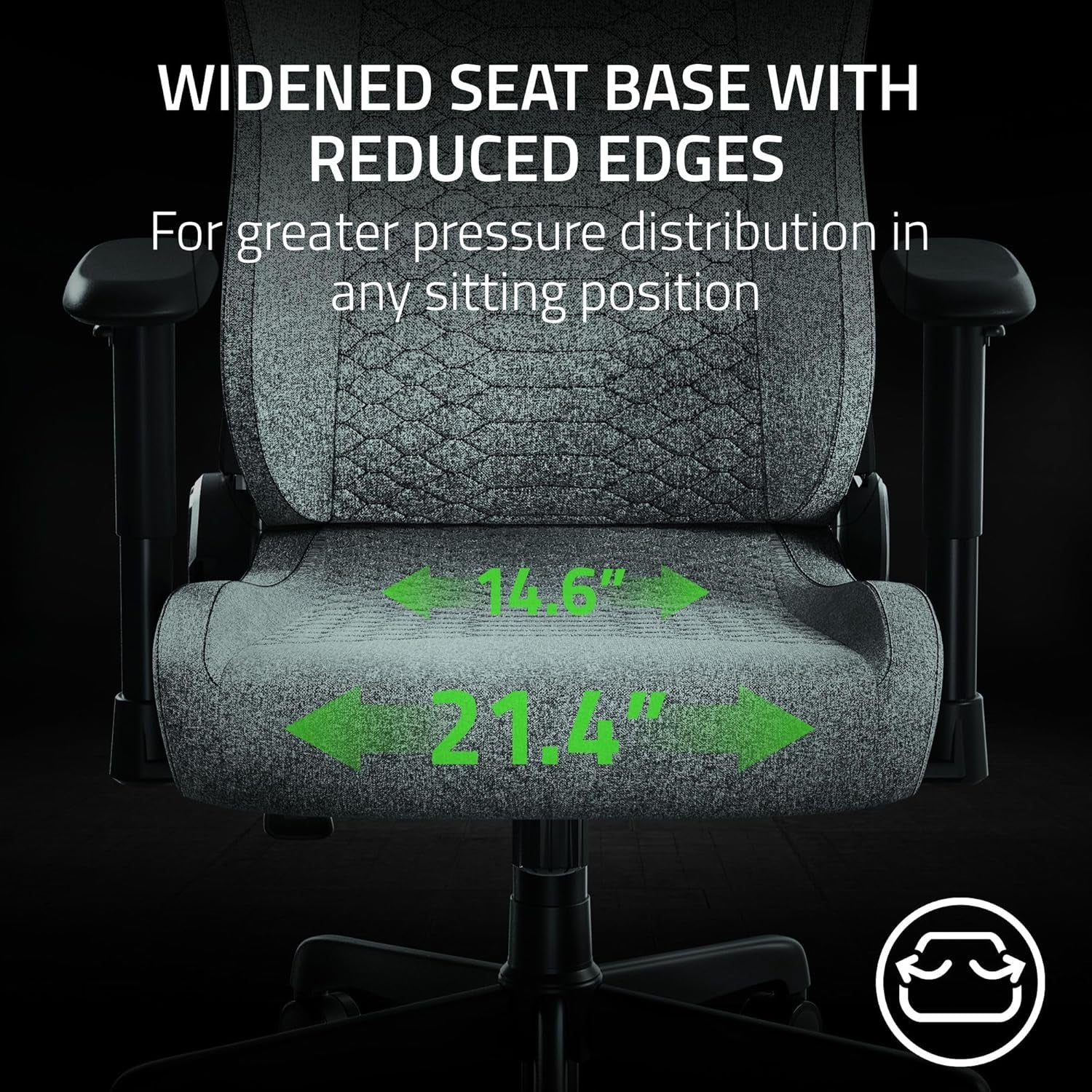 Iskur V2 X Ergonomic Gaming Chair: Built-In Lumbar Support - Widened Seat - High Density Foam Cushions - Adjustable 152 Degree Recline - 2D Armrests - Plush Fabric Finish - Light Gray Edition