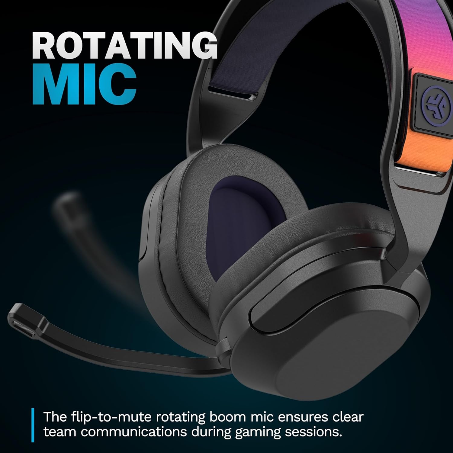 Nightfall Wireless Gaming Headset, All-Night Comfort, 50Mm Drivers and Sound Isolating Inner Shelf, Flip-To-Mute Rotating Mic, Dual Wireless Connections, Customization Options with the Lab App