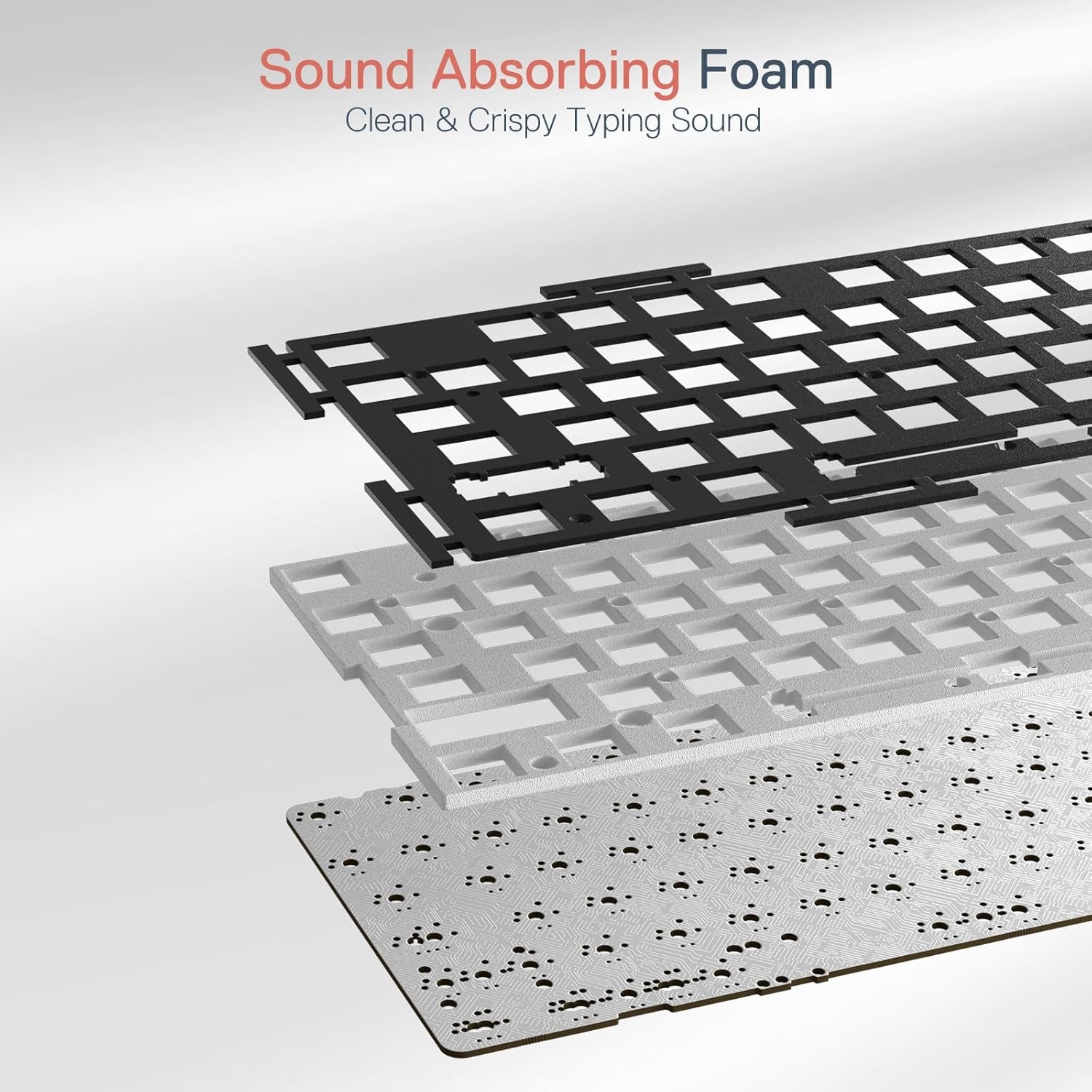 K668 RGB Gaming Keyboard, 108 Keys Wired Mechanical Keyboard W/Extra 4 Hotkeys, Sound Absorbing Foams, Upgraded Hot-Swappable Socket, Mixed Color Keycaps X 2 Sets, Red Switch