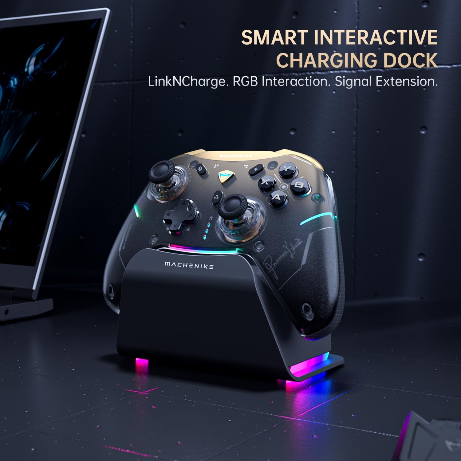 G5Pro V2 1000HZ Wireless Gaming Controller for Ns/Pc/Ios/Android with Charging Dock,Pc Controller with Hot-Swappable Joystick,Optical Triggers,Optical Micro Switches,Rgb Backlight [Video Game]