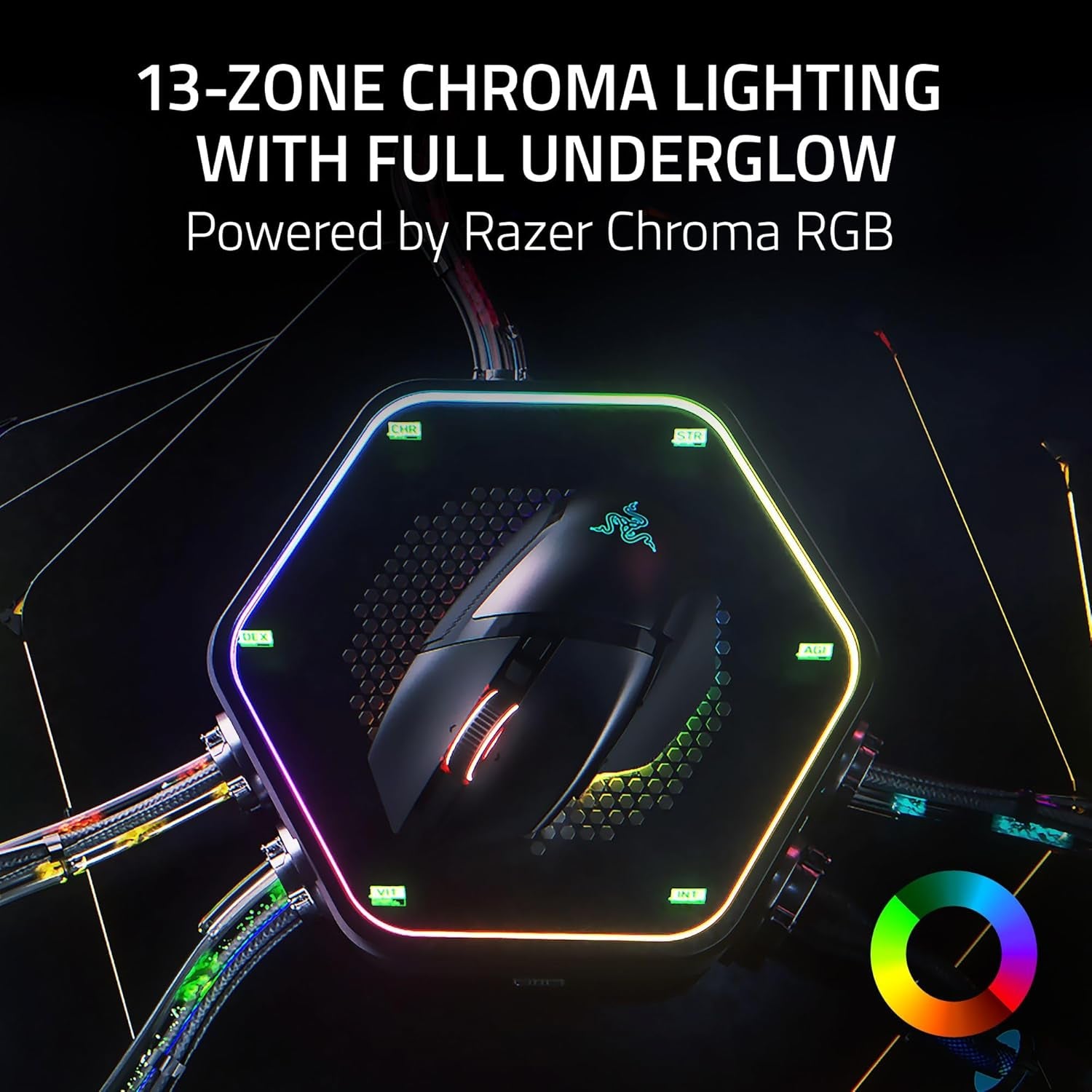 Basilisk V3 Pro 35K Wireless Gaming Mouse: Hyperscroll Tilt Wheel - 35K DPI Optical Sensor Gen 2-13 Customizable Controls - Chroma RGB - Optical Switches Gen 3 - up to 140 Hr Battery - Black