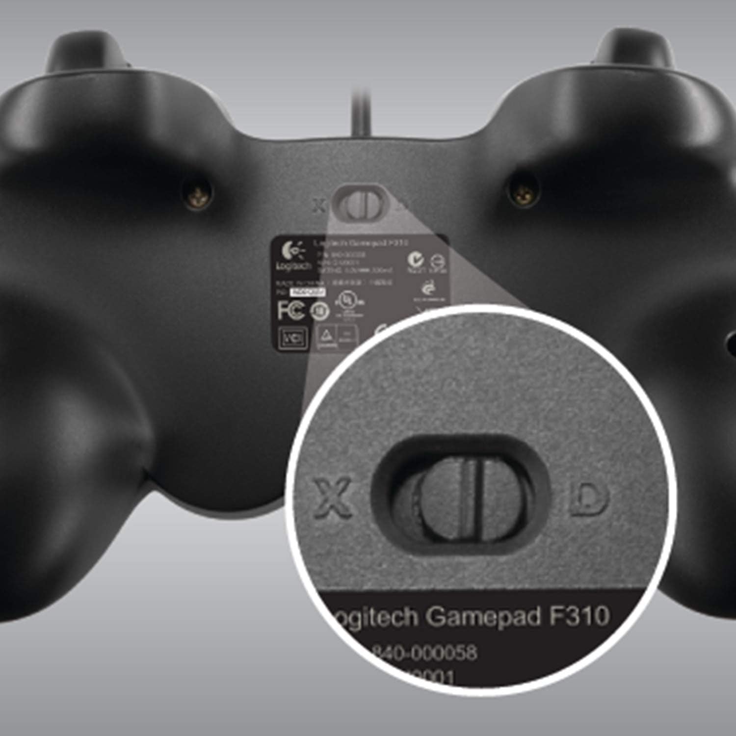 G F310 Wired Gamepad Controller Console like Layout 4 Switch D-Pad PC - Blue/Black
