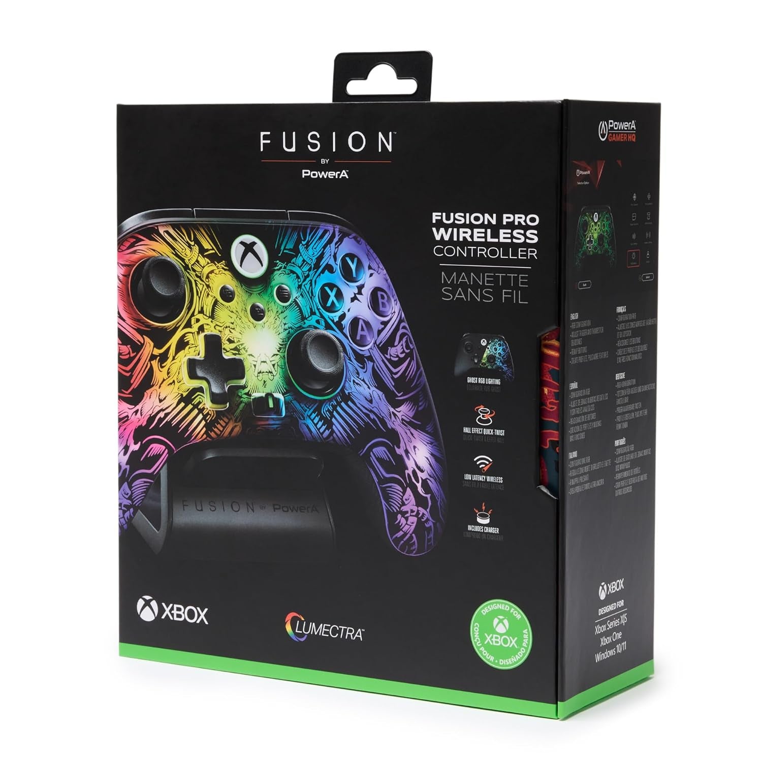 FUSION Pro Wireless Controller for Xbox Series X|S with Lumectra, Gamepad, Wired Video Game Controller, Gaming Controller, Officially Licensed for Xbox Series X|S and Works on Xbox One and Windows 10/11