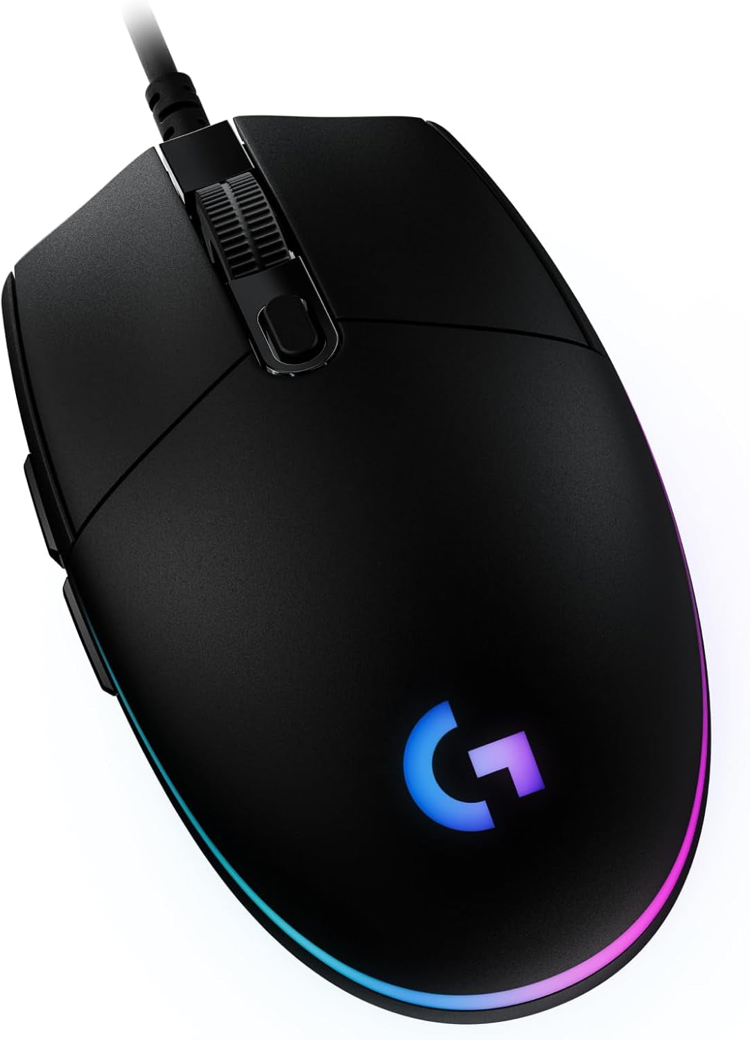 203 Wired Gaming Mouse, 8,000 DPI, Rainbow Optical Effect LIGHTSYNC RGB, 6 Programmable Buttons, On-Board Memory, Screen Mapping, Pc/Mac Computer and Laptop Compatible - Black