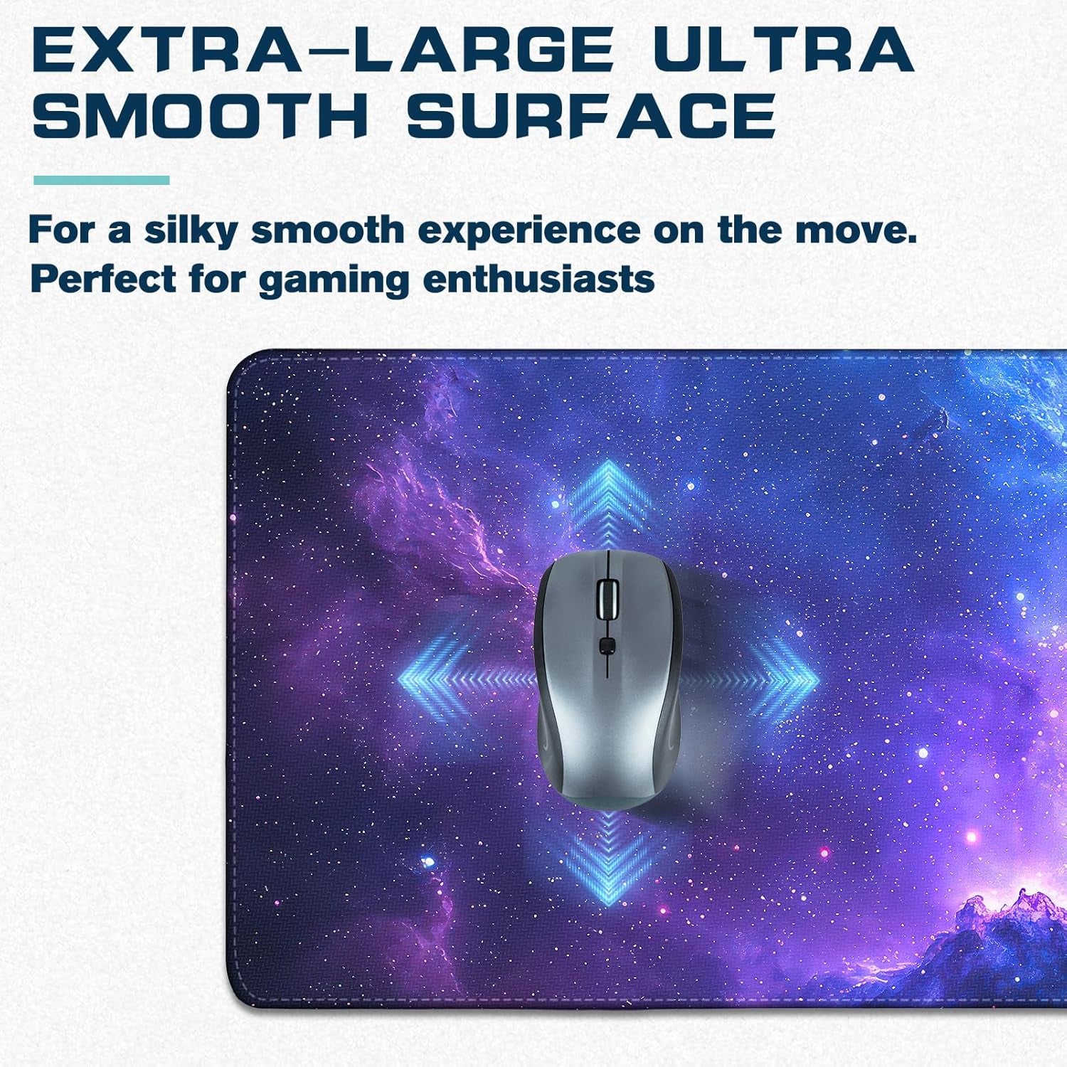 Mouse Pad Gaming - Desk Mat for Keyboard and Mouse - Large Mouse Pads for Desk, Gaming Mousepad with Non-Slip Base, Desk Pad (31.5" X 11.8") for Gaming, Office and Home (Galaxy Space)