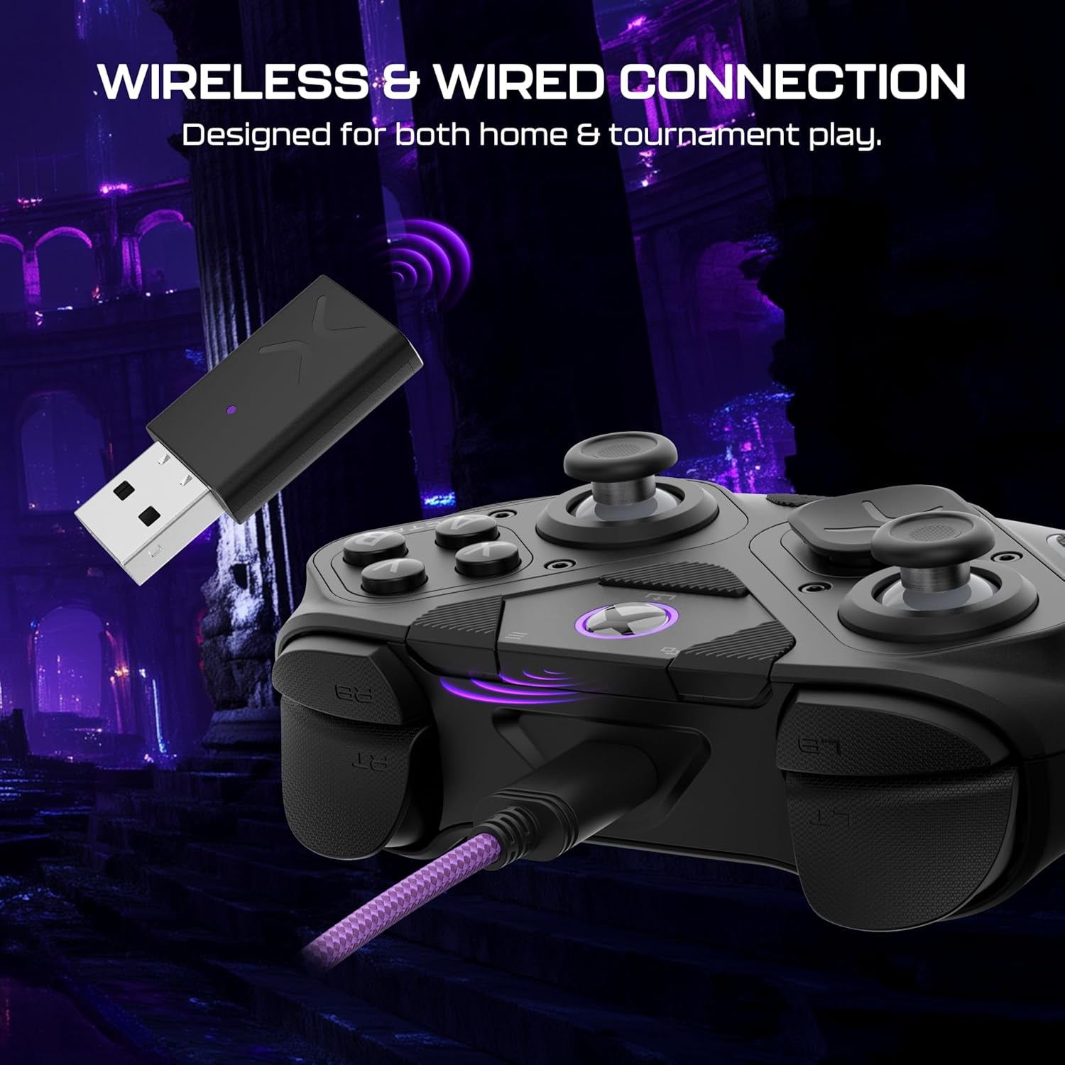Victrix Pro BFG Reloaded Wireless Gaming Controller Licensed for Xbox Series X|S, Xbox One & PC, Bluetooth, Fightpad Module, Hall-Effect Sticks/Triggers, Customizable Controls - Black