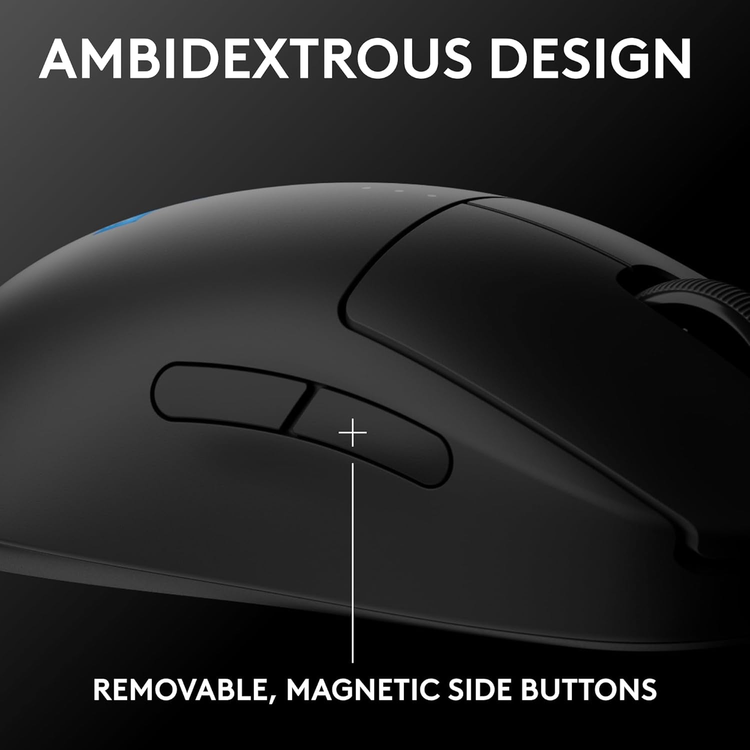 PRO 2 Lightspeed Wireless Gaming Mouse, Right- or Left-Handed Mouse with up to 4 Customizable and Switchable Magnetic Side Buttons, 44K DPI Sensor, USB-C Charging, for Pc/Mac - Black