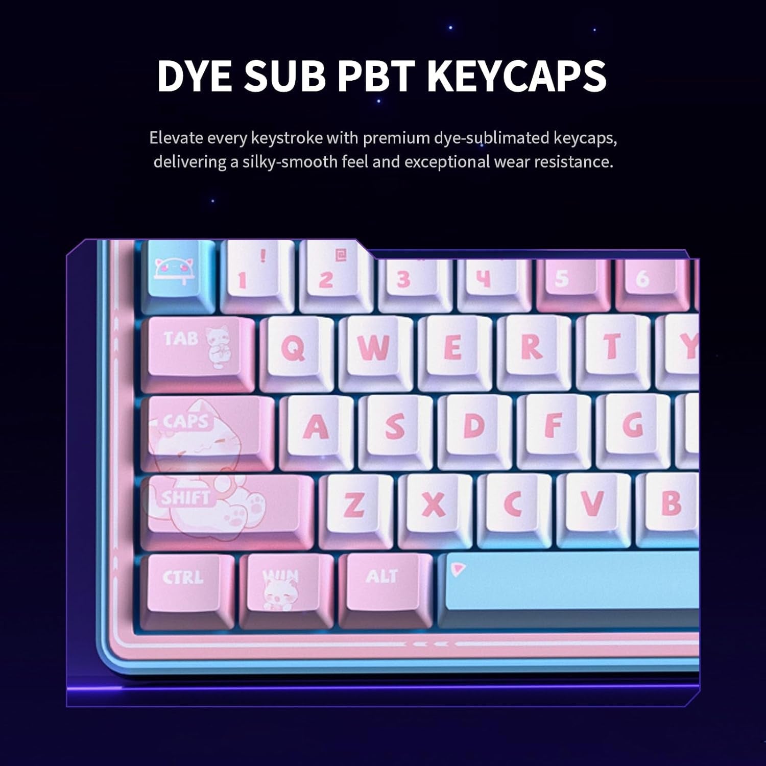 X Aula AMG65 Mechanical Gaming Keyboard W/Dual Screen, 65% Wireless Small Custom Keyboard Rgb,Bluetooth/2.4G/Wired, Rapid Trigger, Hot Swappable for Windows Laptop PC Mac - Pink/Blue