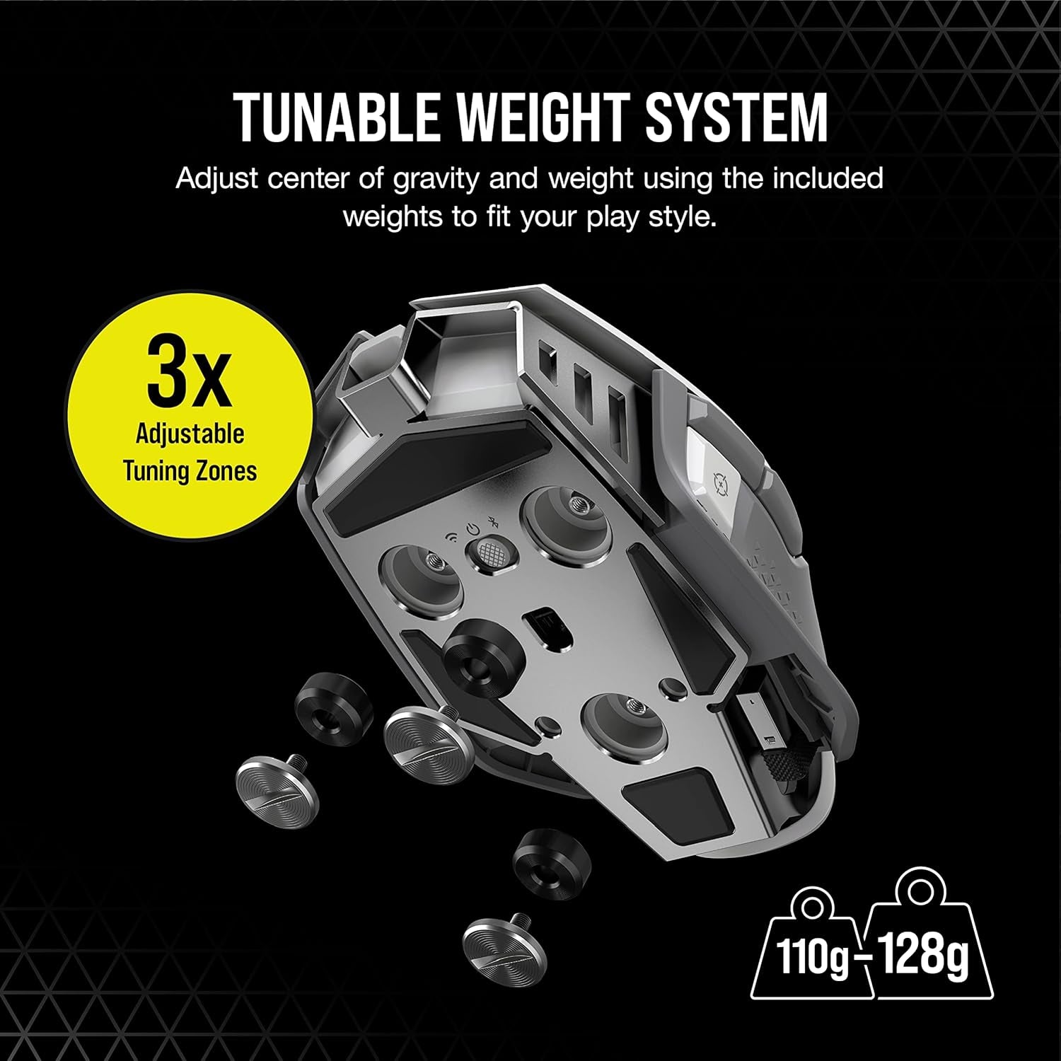 M65 RGB Ultra Wireless Tunable FPS Gaming Mouse - Sub-1Ms Slipstream Wireless Technology, 26,000 DPI Optical Sensor, up to 120 Hours of Battery Life, 8 Programmable Buttons - White