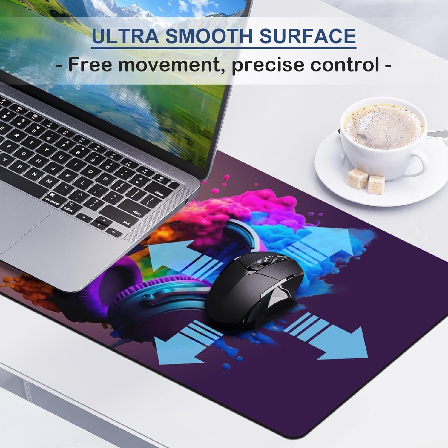 Mouse Pad - Gaming Mousepad 31.5 X 11.8In Large Mouse Pad for Keyboard and Mouse with Anti-Slip Rubber Base, Keyboard Pad XL Mouse Mat for Home and Office(Game-D)