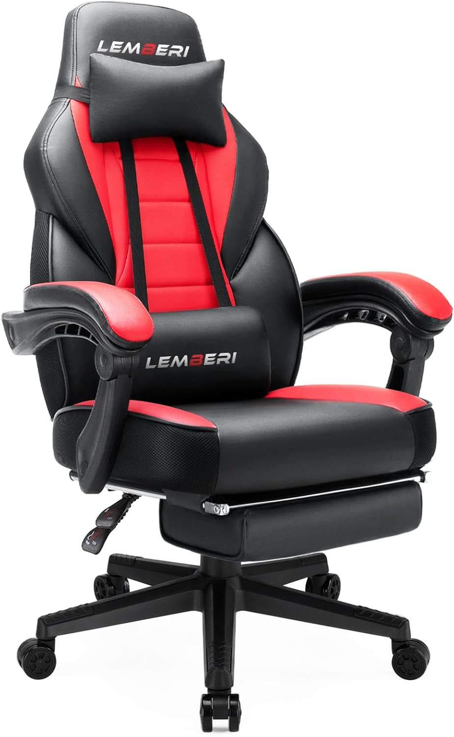 Video Game Chairs with Footrest, Big and Tall Gamer Chair for Adults, 400Lb Capacity, Racing Style Computer Chair with Headrest and Lumbar Support