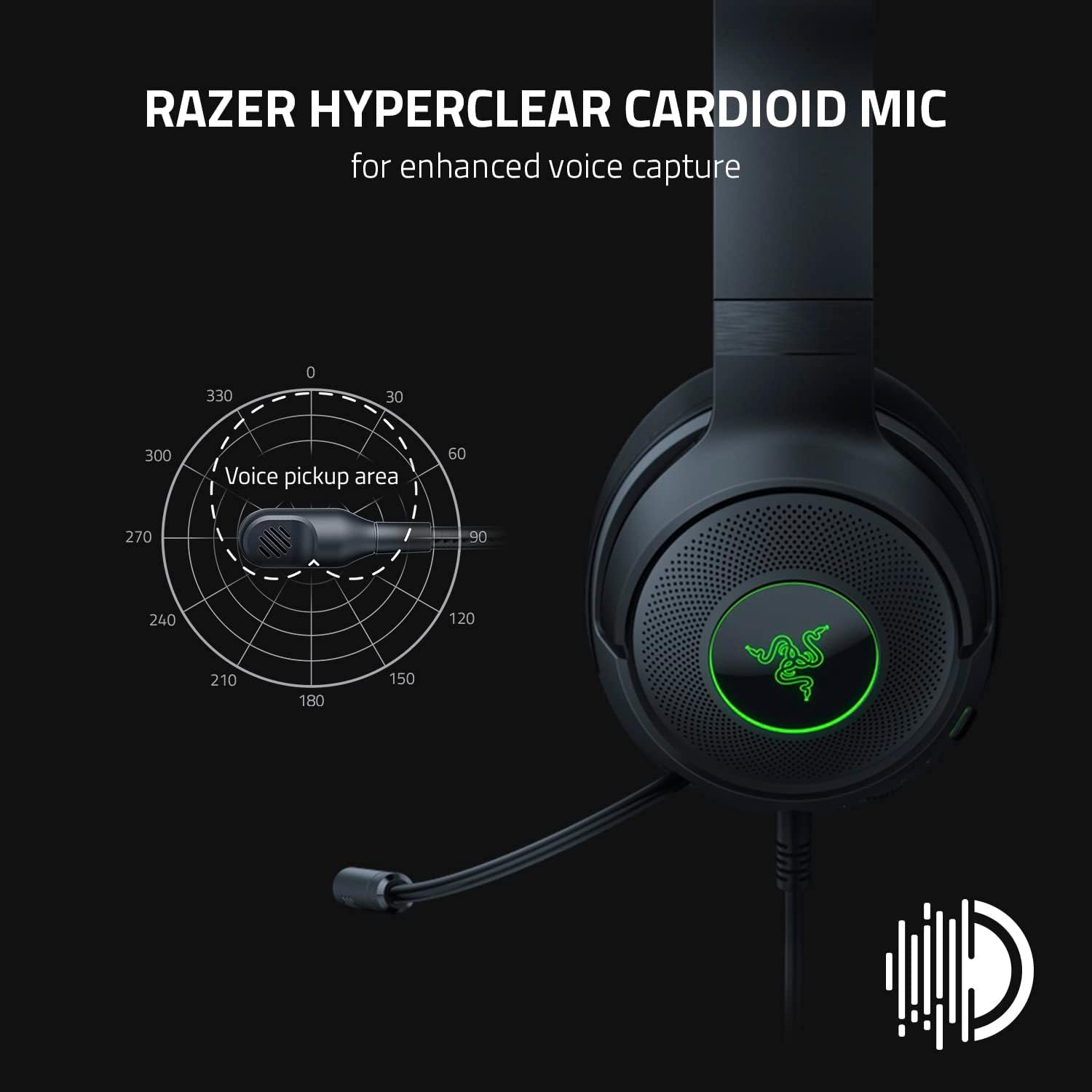 Kraken V3 X Wired USB Gaming Headset: Lightweight Build - Triforce 40Mm Drivers - Hyperclear Cardioid Mic - 7.1 Surround Sound - Chroma RGB Lighting - Black