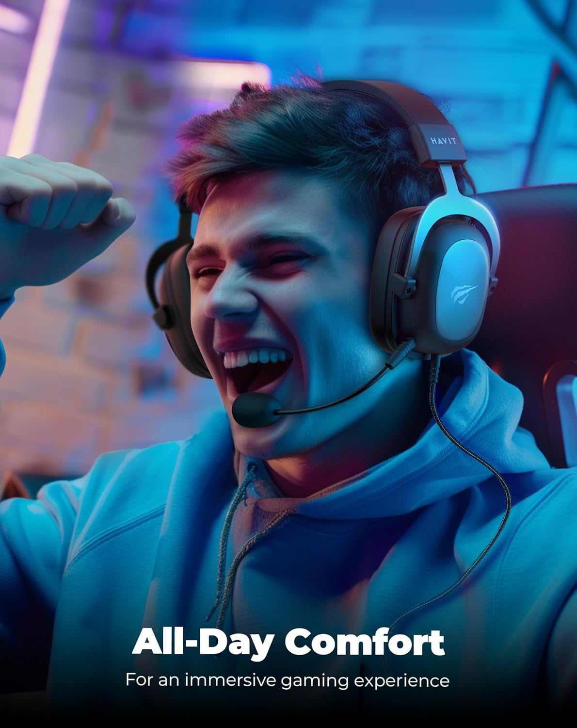 H2002D Gaming Headsets for PS4,PC, 50MM Drivers Surround Sound PS5 Headset with Mic Gaming Headphones with Mic Durable Aluminum Frame Valentines Gifts for Men