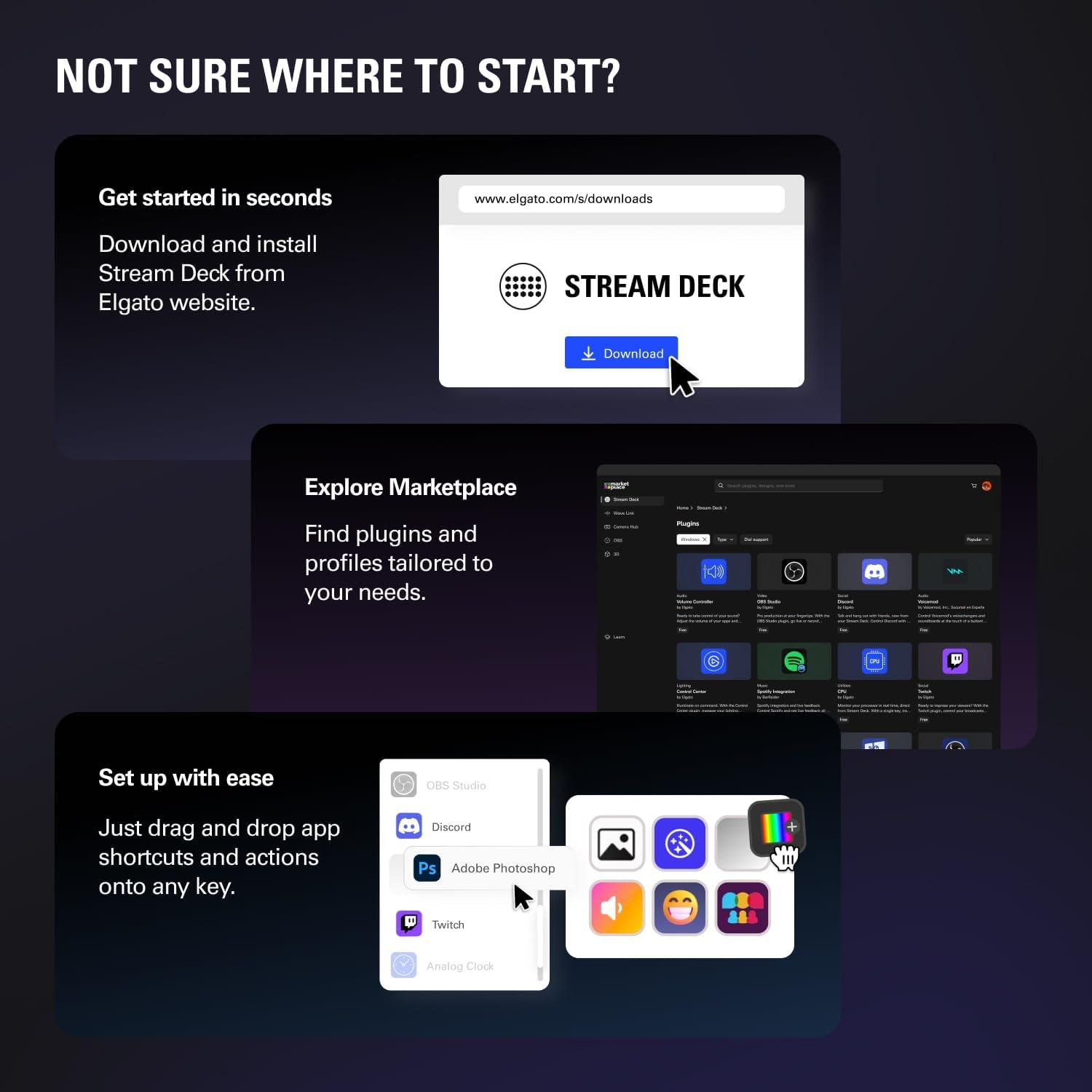 Stream Deck MK.2 – Studio Controller, 15 Macro Keys, Trigger Actions in Apps and Software like OBS, Twitch, ​Youtube and More, Works with Mac and PC