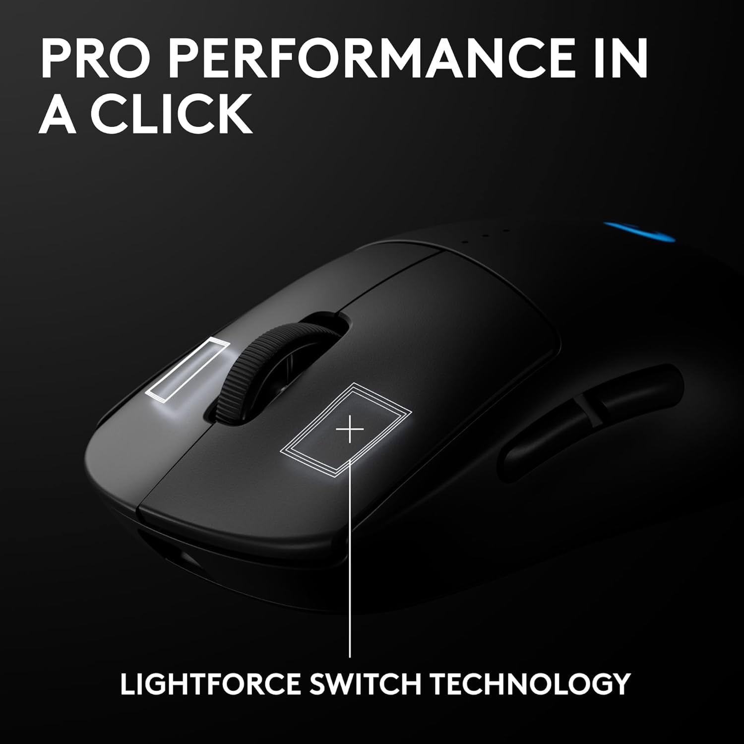 PRO 2 Lightspeed Wireless Gaming Mouse, Right- or Left-Handed Mouse with up to 4 Customizable and Switchable Magnetic Side Buttons, 44K DPI Sensor, USB-C Charging, for Pc/Mac - Black
