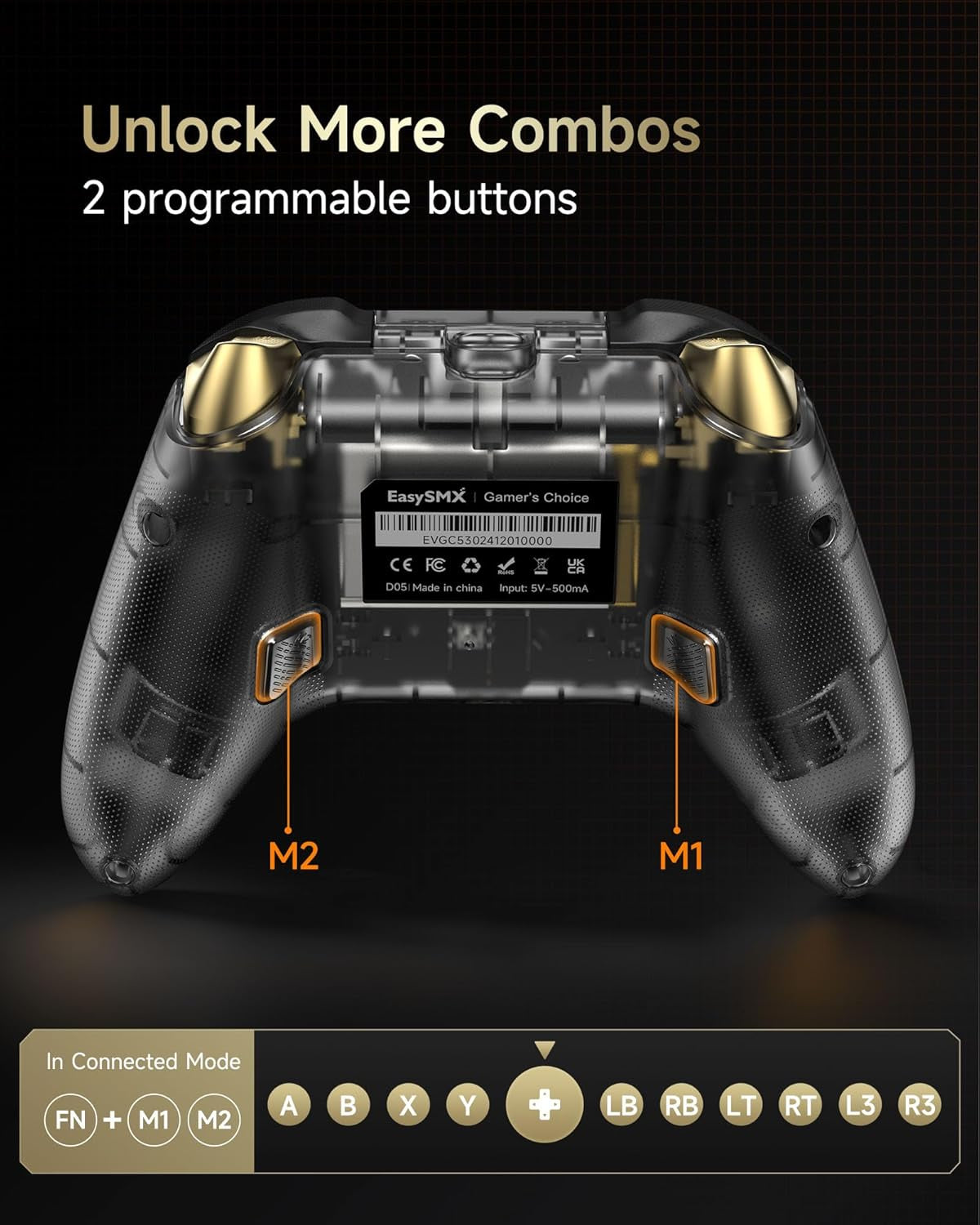 D05 PC Controller - Enhanced Wireless Bluetooth Pro Controller with Charging Dock/Hall Sensor/Rgb Lighting - No Stick Drift, No Dead Zone - Work for Windows PC, Android, Steam and Switch