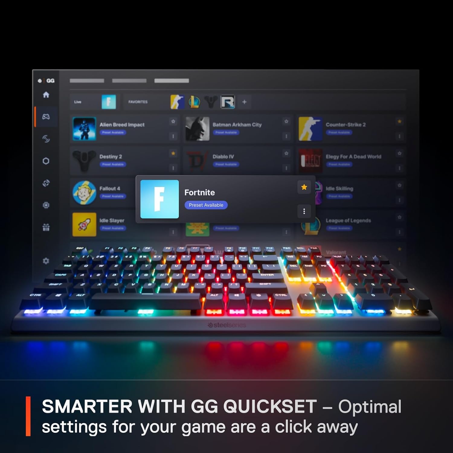 Apex Pro Gen 3 Omnipoint 3.0 Hypermagnetic Switches — Adjustable Actuation — Rapid Trigger — Game-Ready Presets — Protection Mode — Rapid Tap/Socd — OLED — RGB — PBT Keycaps — USB-C