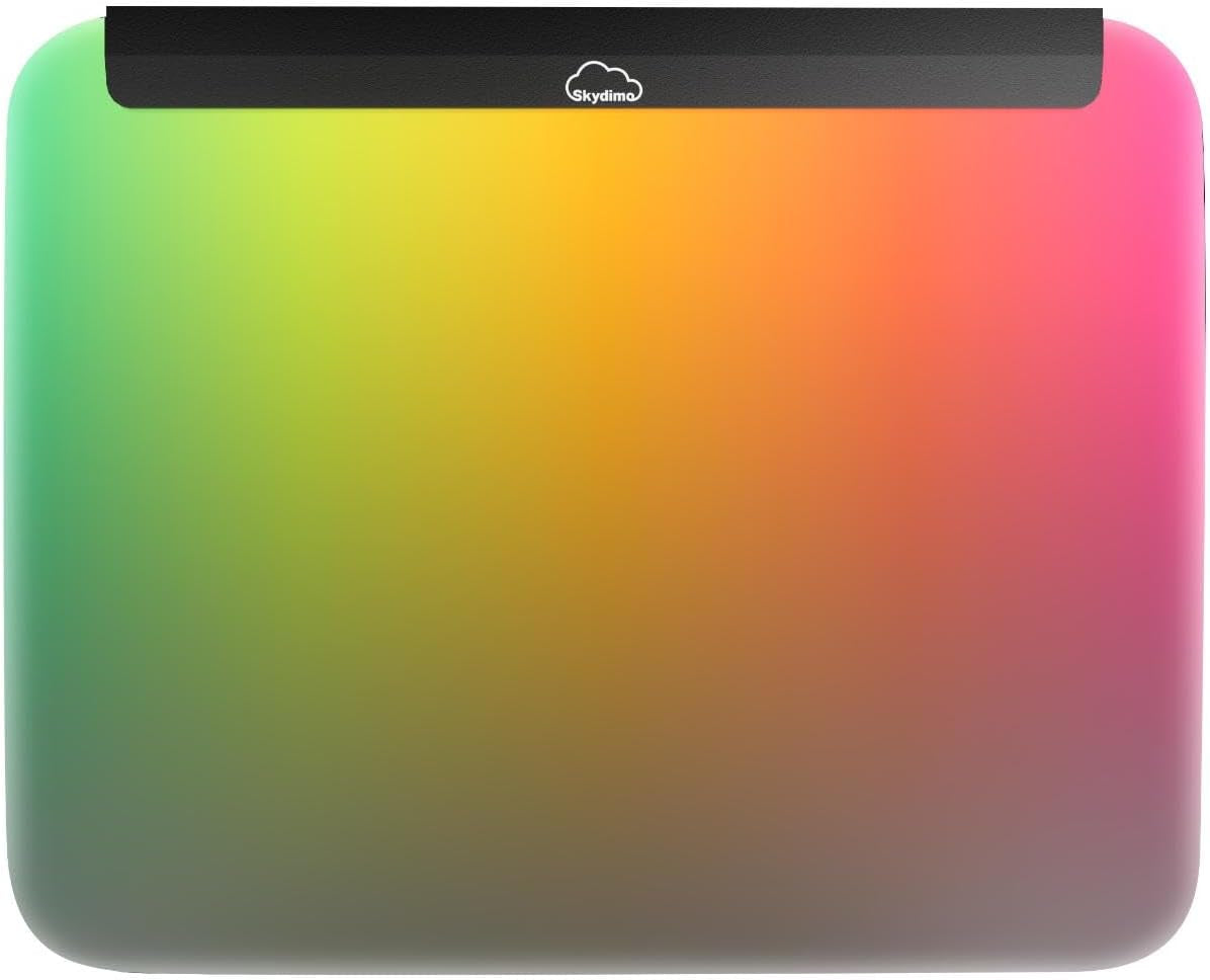 Illuminated Gaming Mouse Mat, Fully Illuminated RGB Gaming Mouse Pad, LED Gaming Pad for Mouse and Keyboard, Chasing Light Mouse Pad, Detachable USB Cable, 18Pcs Lights, 14 * 12Inches