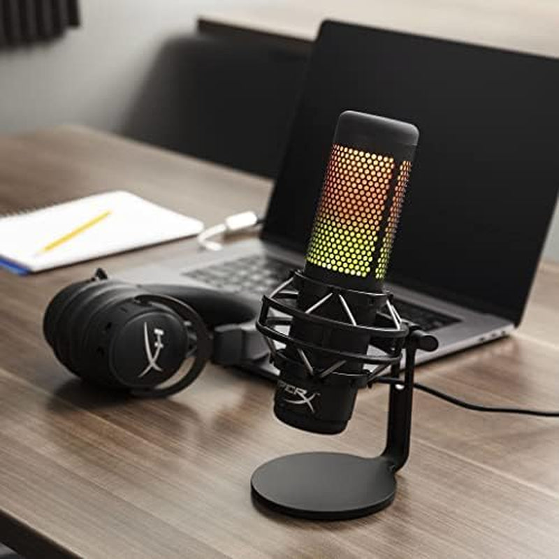Quadcast S – RGB USB Condenser Microphone for PC, PS4, PS5 and Mac, Anti-Vibration Shock Mount, 4 Polar Patterns, Pop Filter, Gain Control, Gaming, Streaming, Podcasts, Twitch, Youtube, Discord