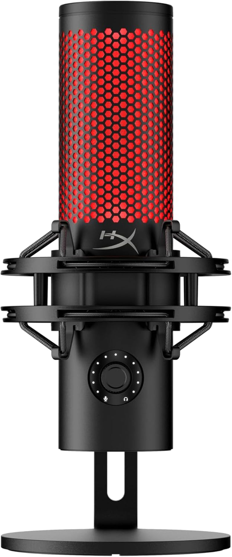 Quadcast 2 – USB Microphone for Gaming, Streaming and Podcasting, with On-Board Controls, LED Lighting, Removable Shock Mount, PC, Mac, PS5, PS4, USB-C - Black