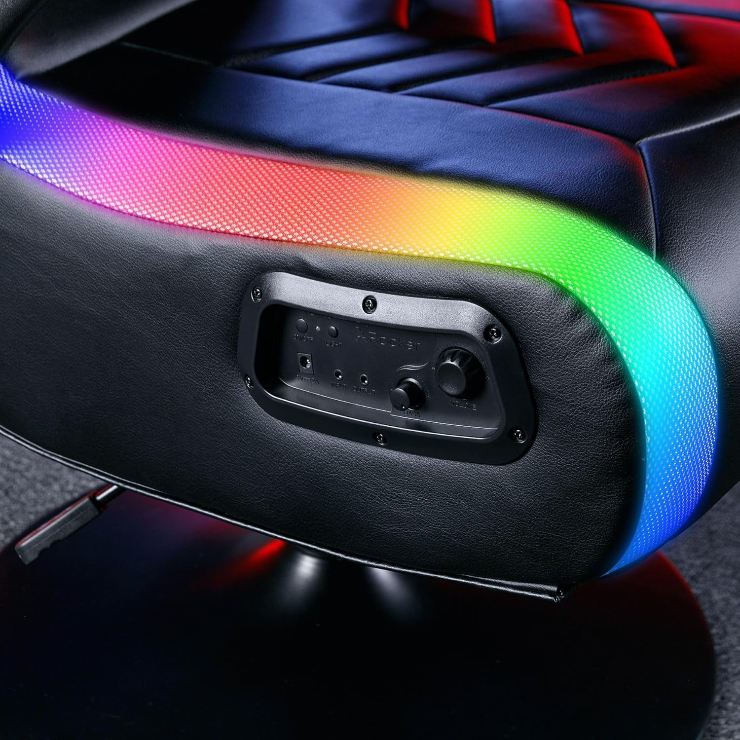 PC Computer Gaming Desk Chair, Built-In Audio, College Dorm Essentials for Guys and Girls, Gamers, Bedroom, Dorm Room Essentials, Foldable