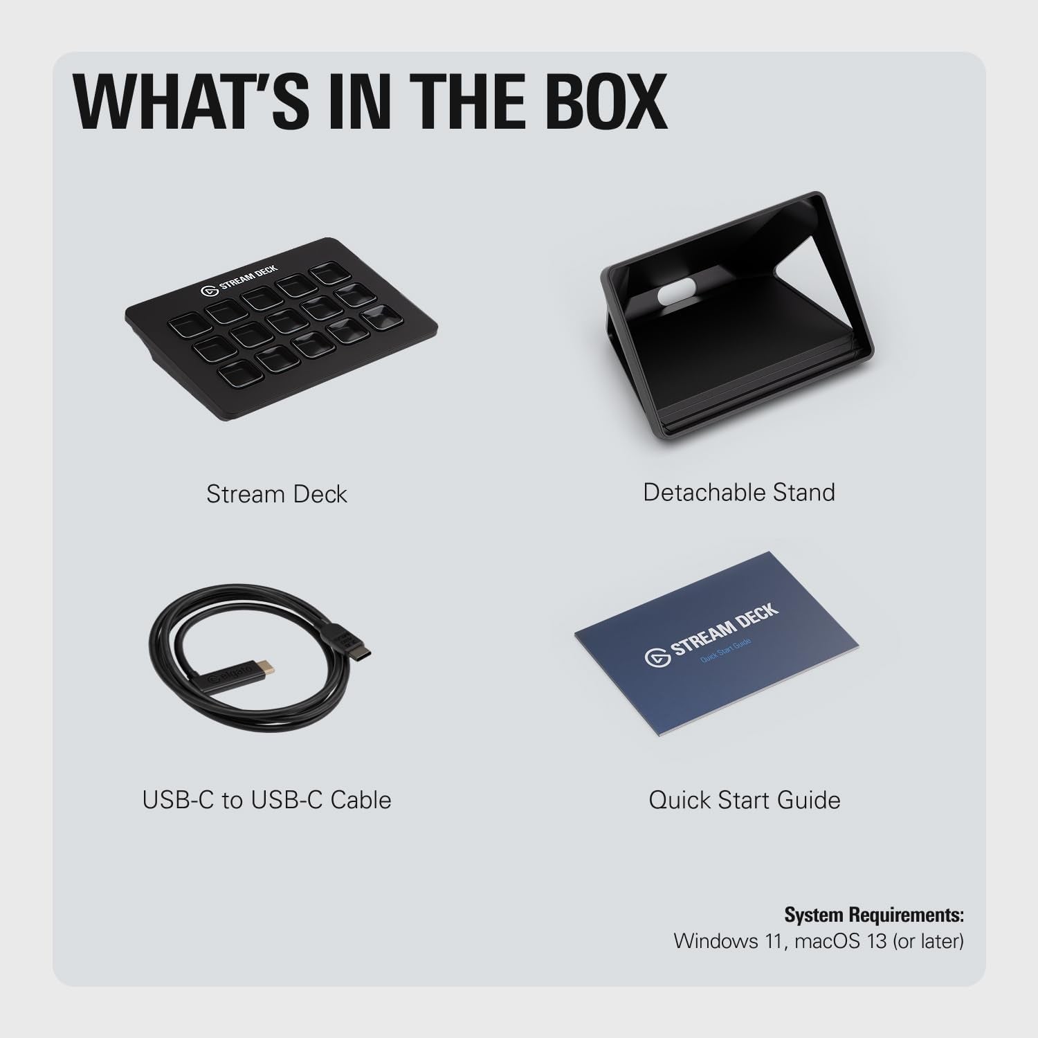 Stream Deck MK.2 – Studio Controller, 15 Macro Keys, Trigger Actions in Apps and Software like OBS, Twitch, ​Youtube and More, Works with Mac and PC